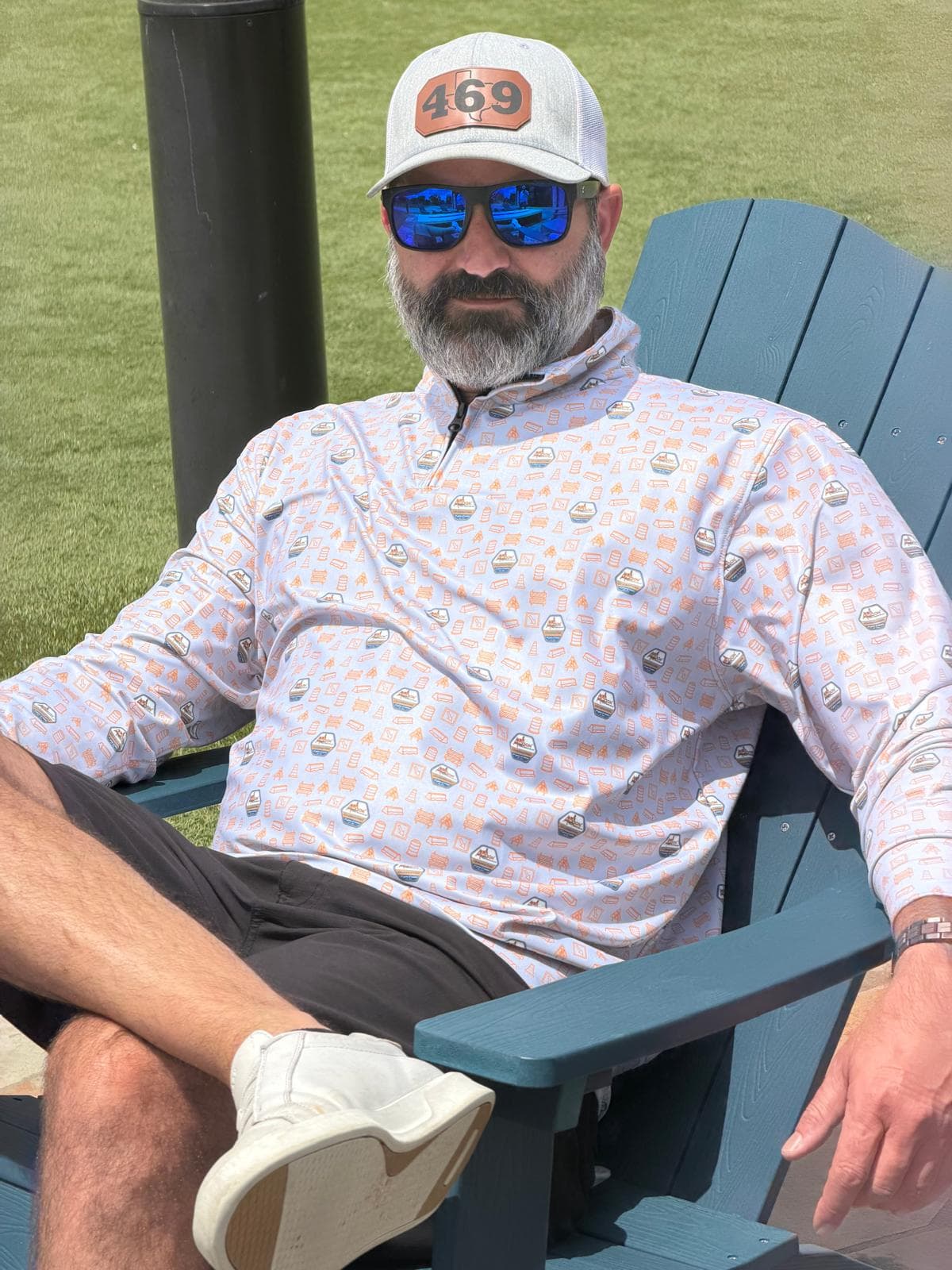 Real customer in custom 469 patch cap