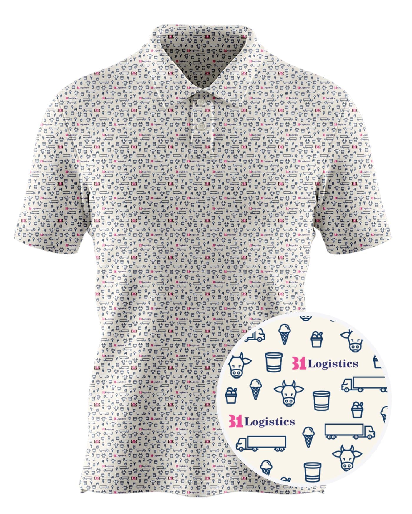 31 Logistics custom all-over print polo
