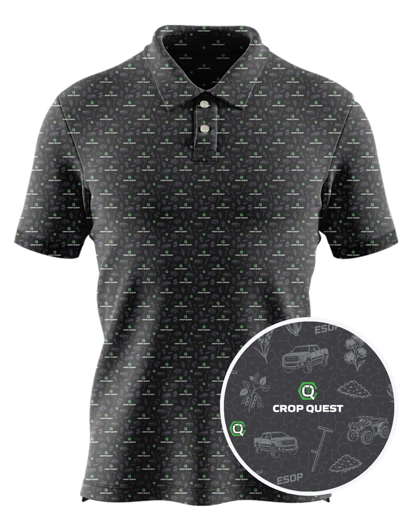Crop Quest custom all-over print polo