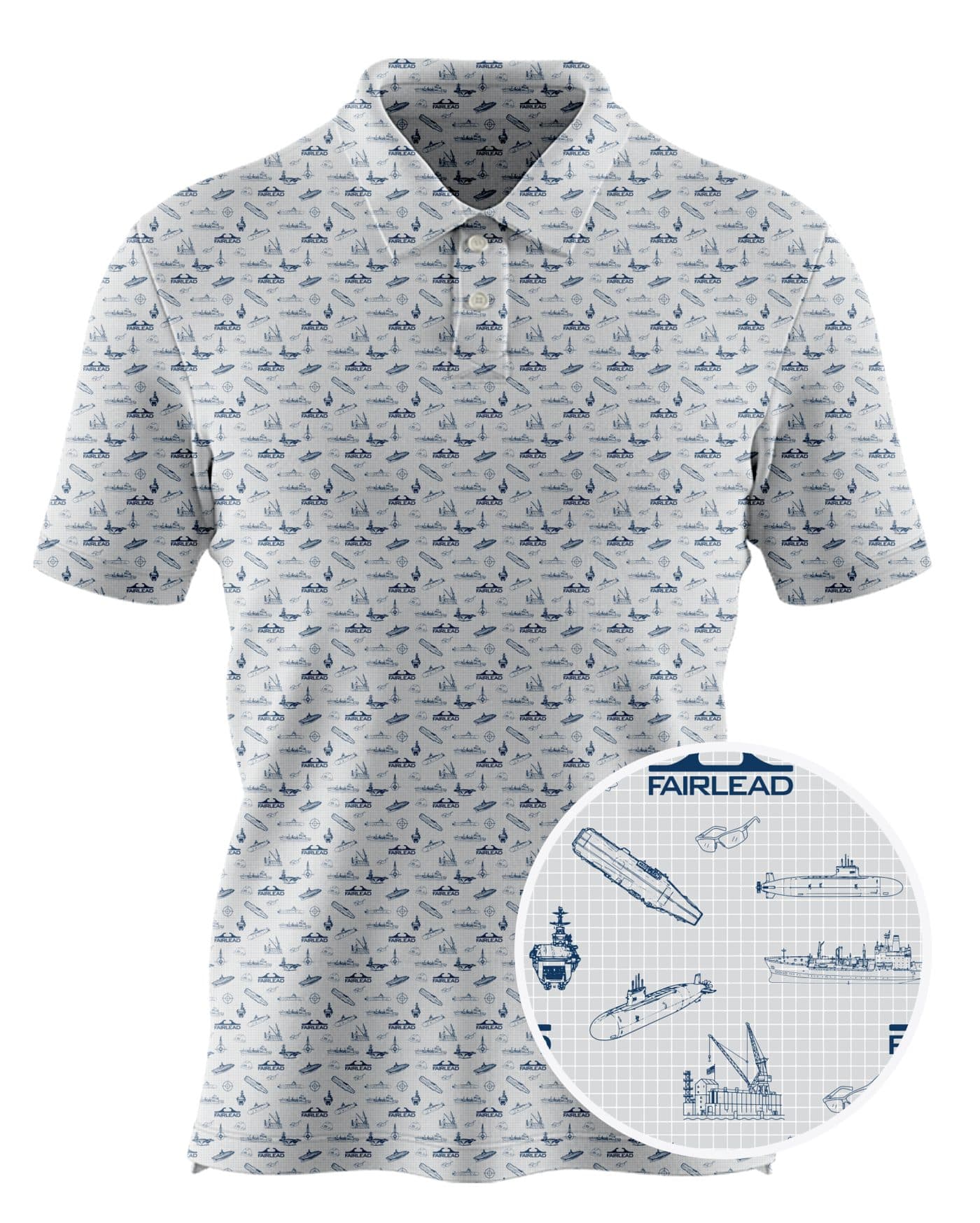 Fairlead custom all-over print polo