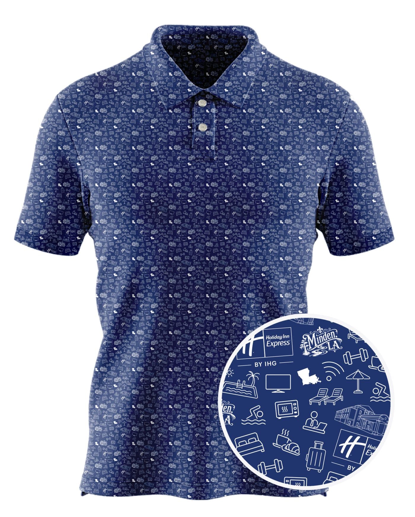 Holiday Inn custom all-over print polo
