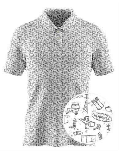 Hubbell custom all-over print polo