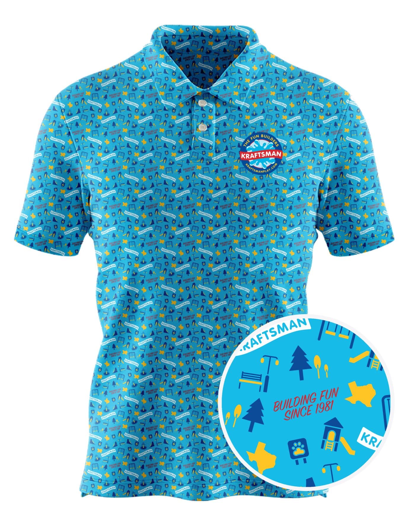 Kraftsman custom all-over print polo