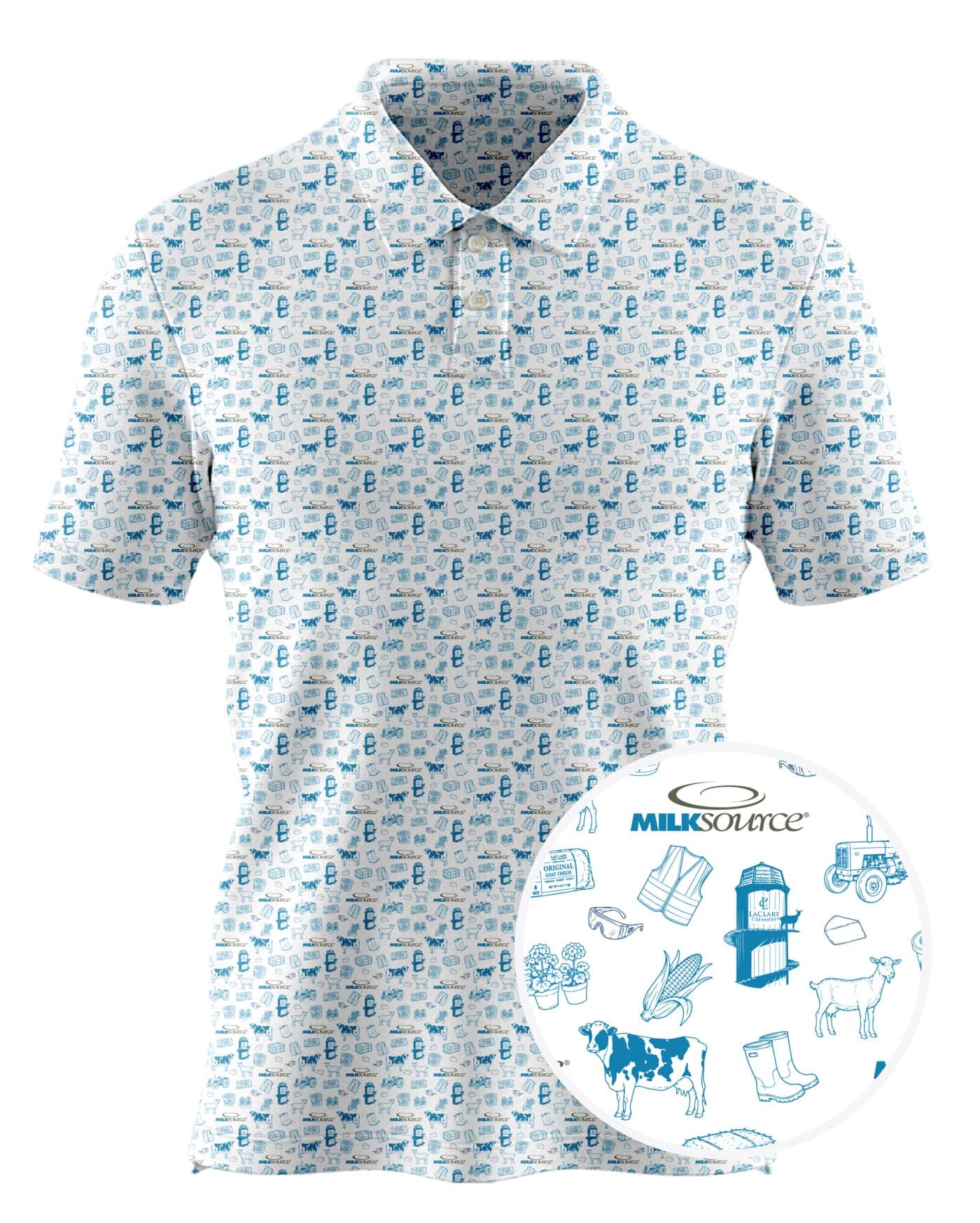 MilkSource custom all-over print polo