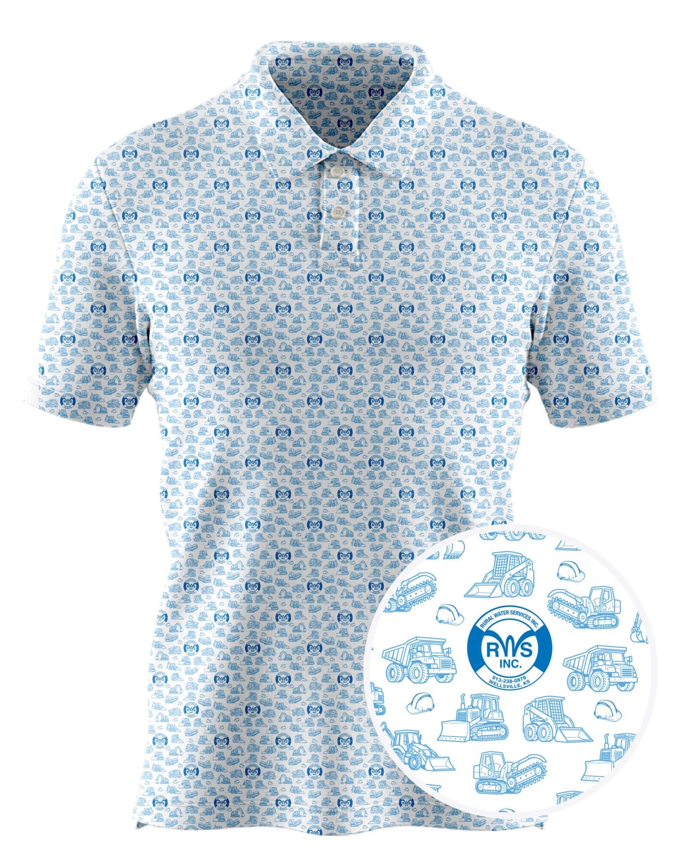 RWS Inc. custom all-over print polo