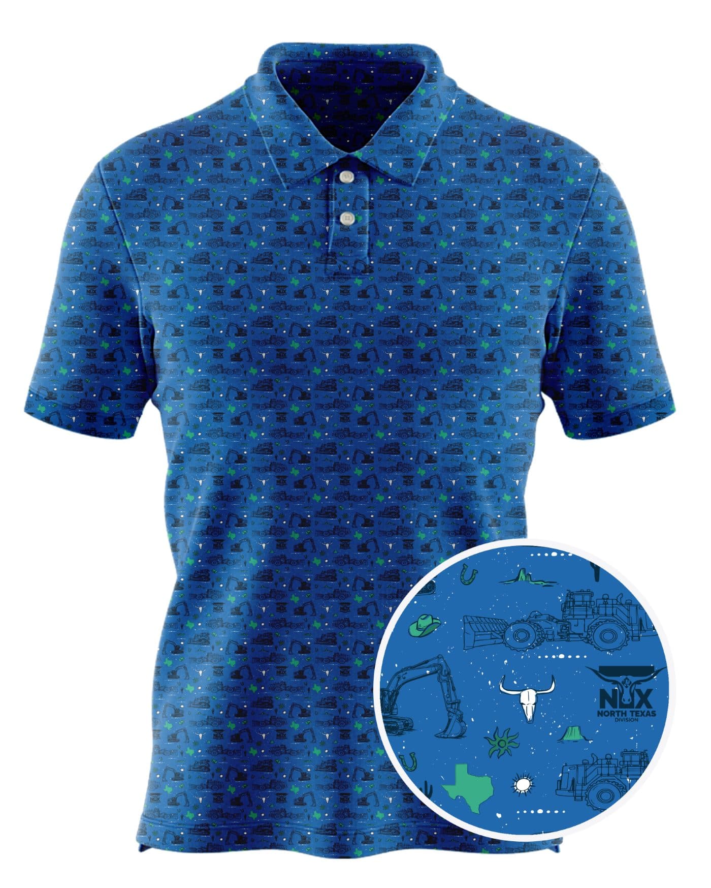 Waste Connections custom all-over print polo