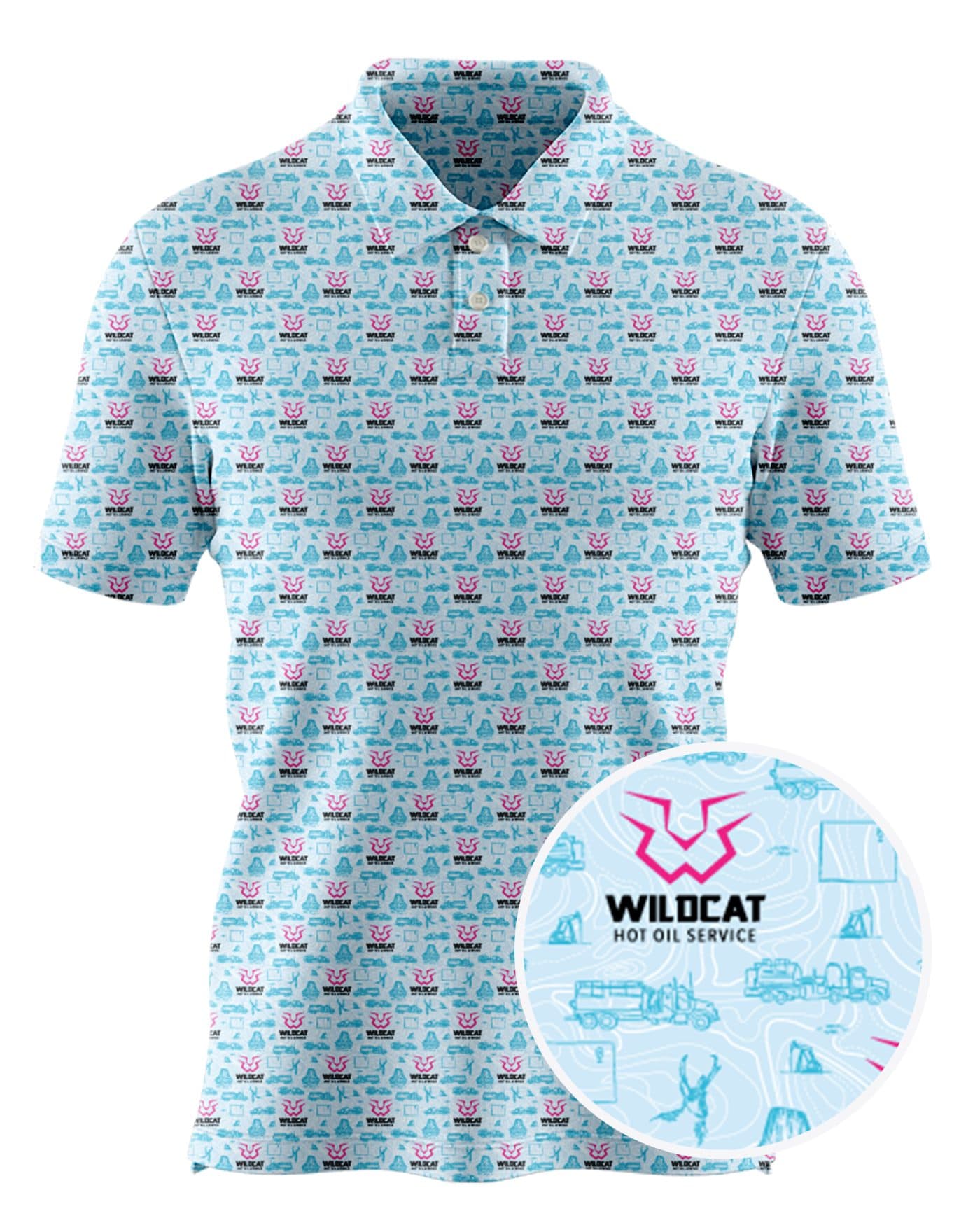 Wildcat custom all-over print polo