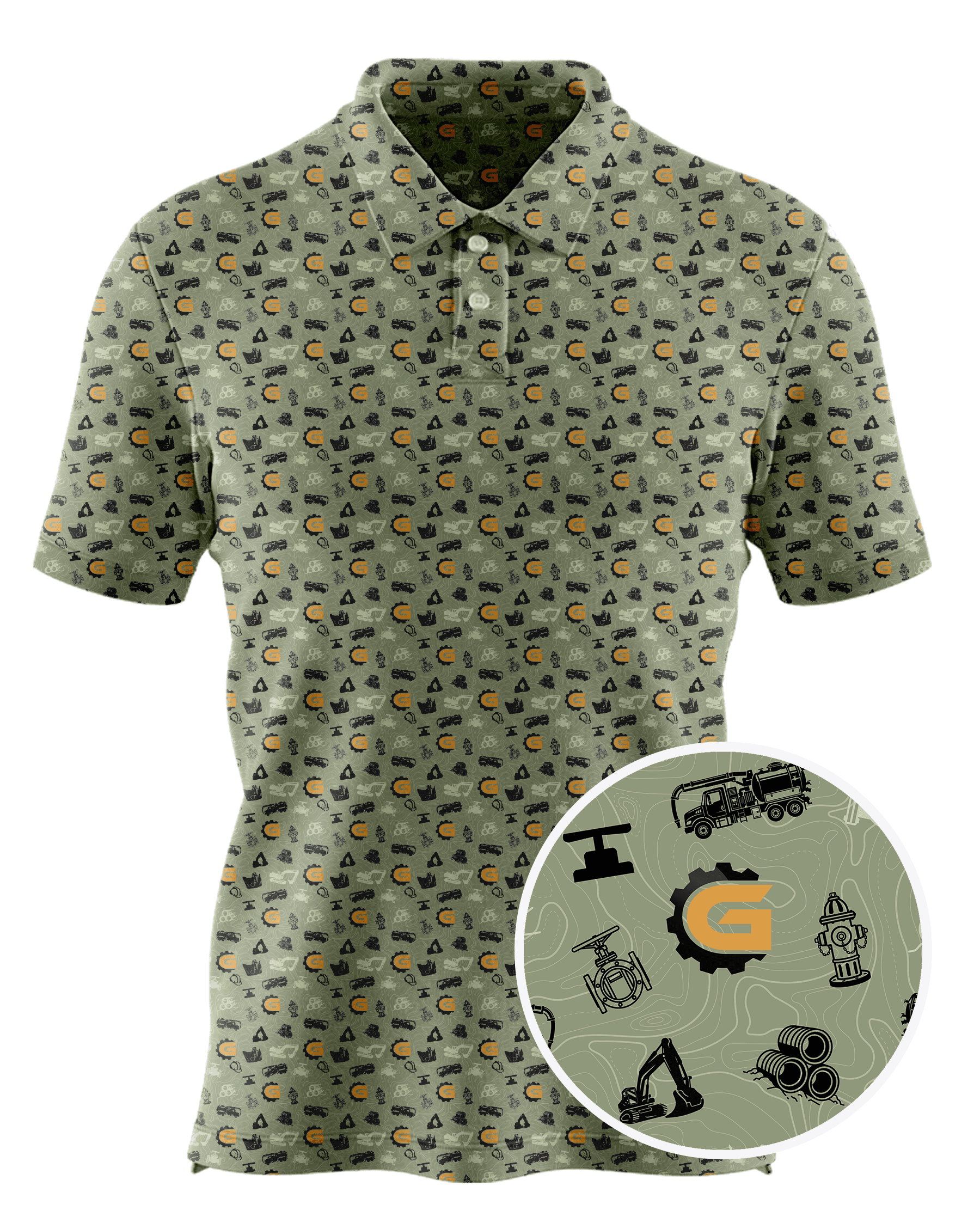 Gulfcoast Utility Constructors, Inc. custom all-over print polo