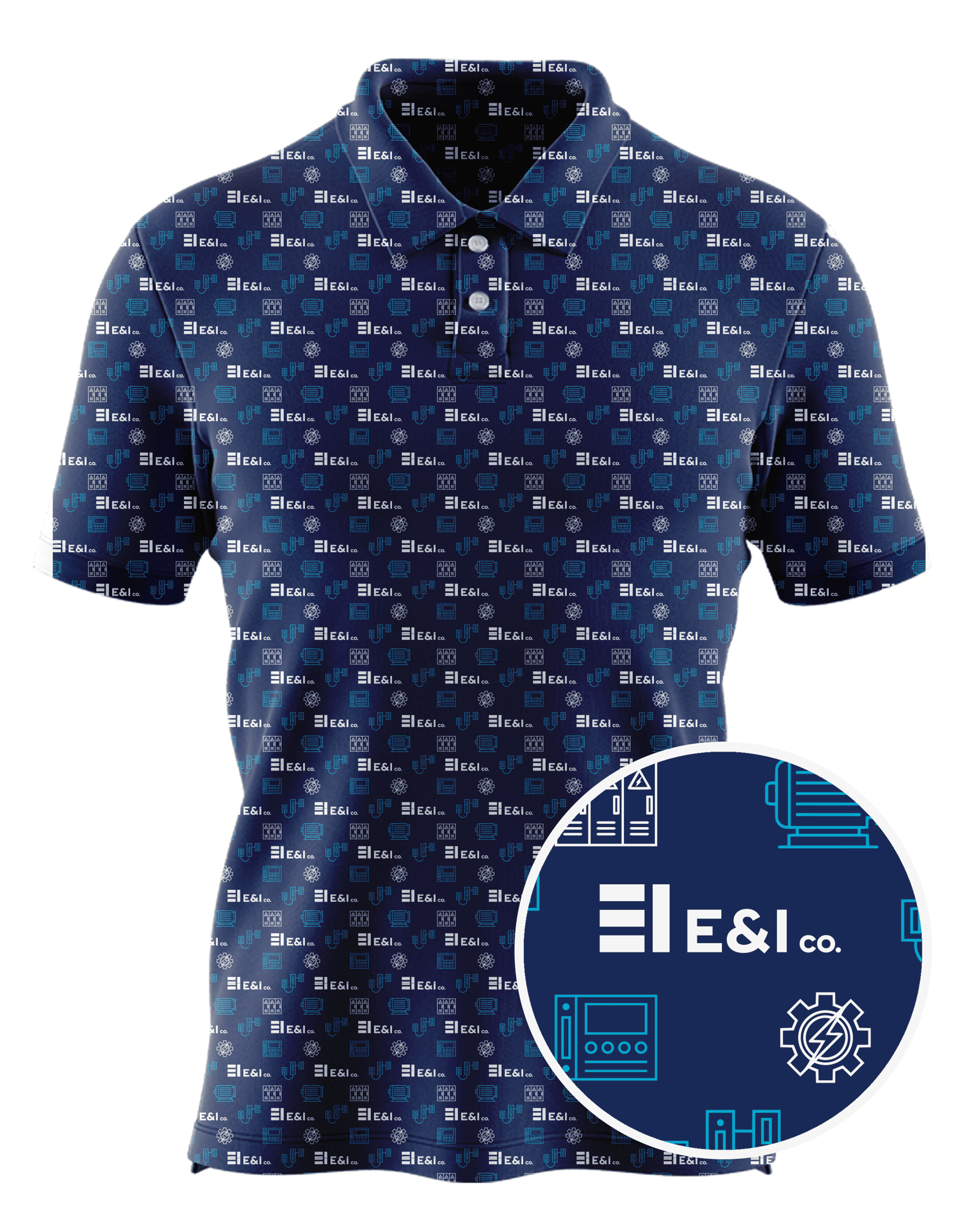 E&I Sales Co. custom all-over print polo