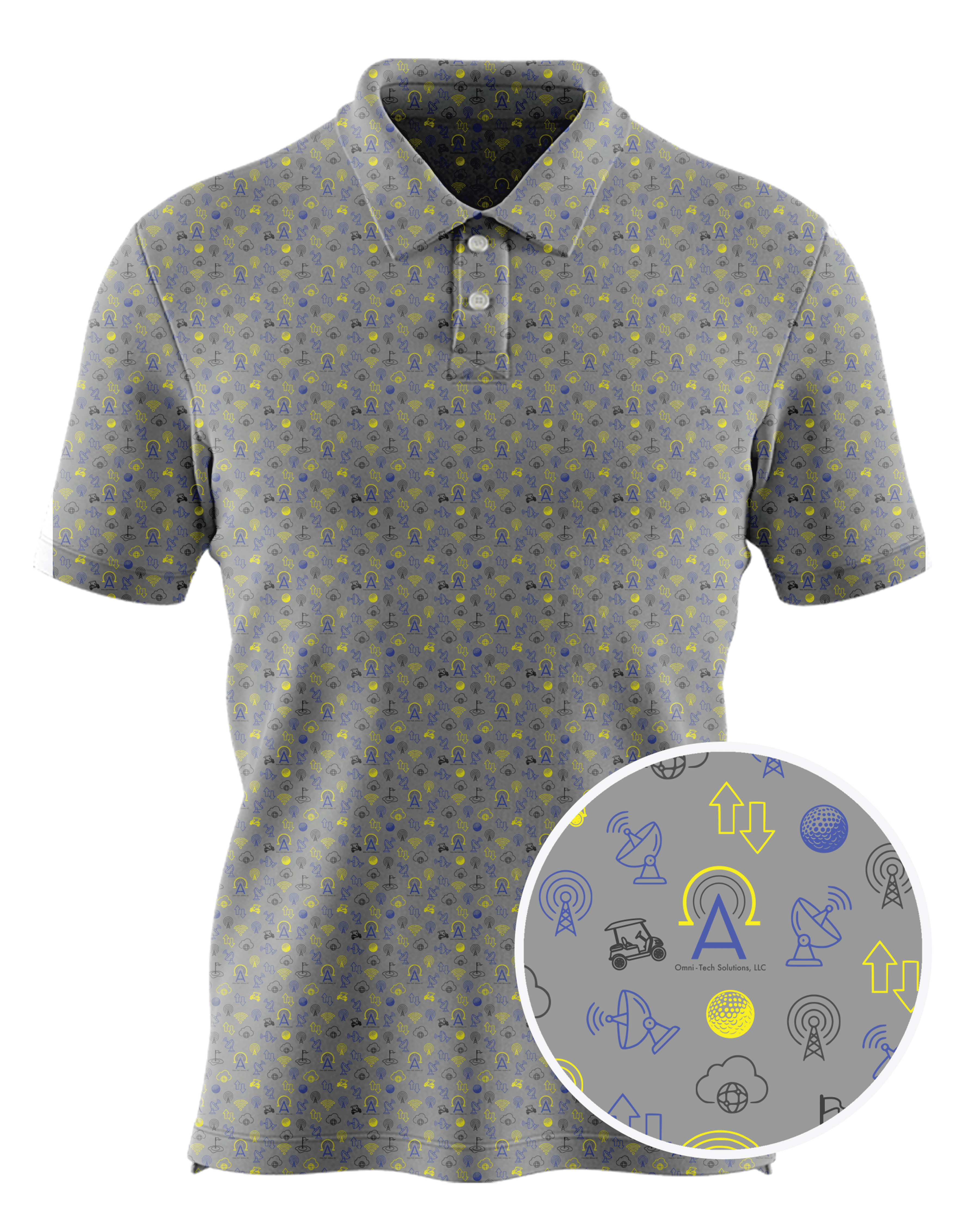 Omni-Tech Solutions, LLC custom all-over print polo