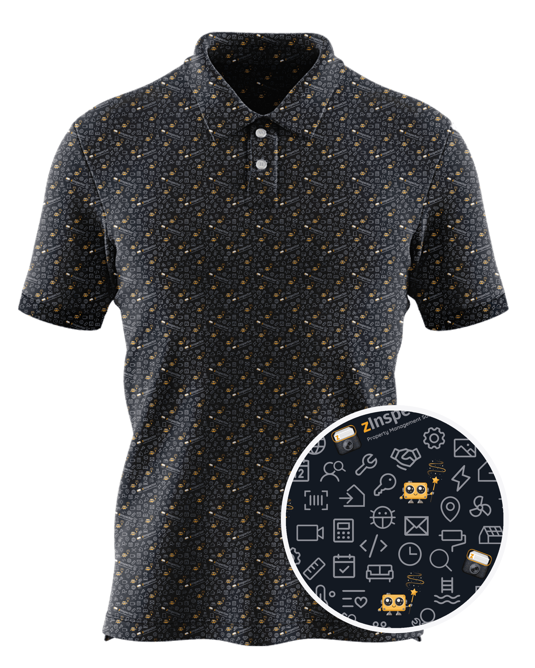 zInspector custom all-over print polo