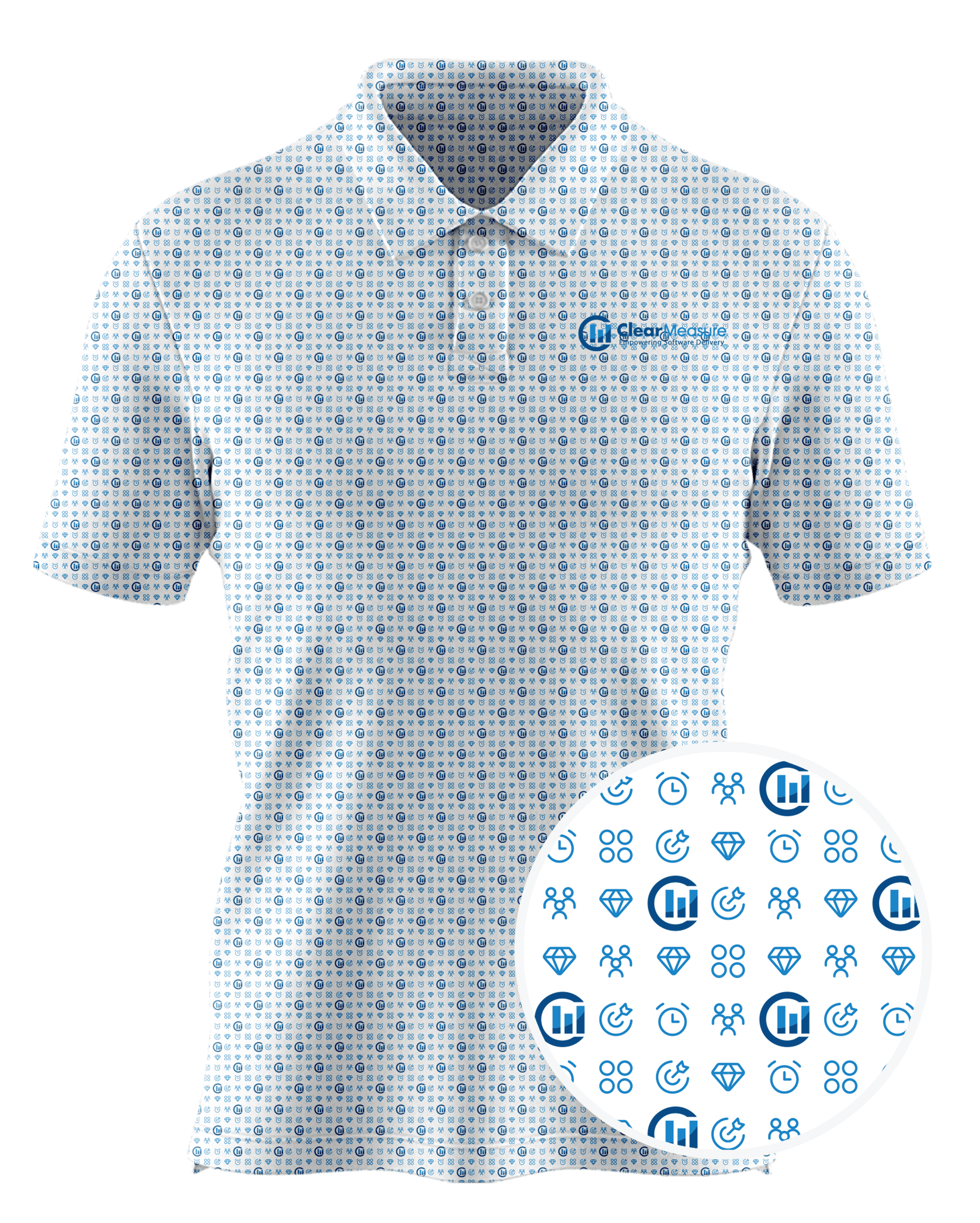 Clear Measure custom all-over print polo