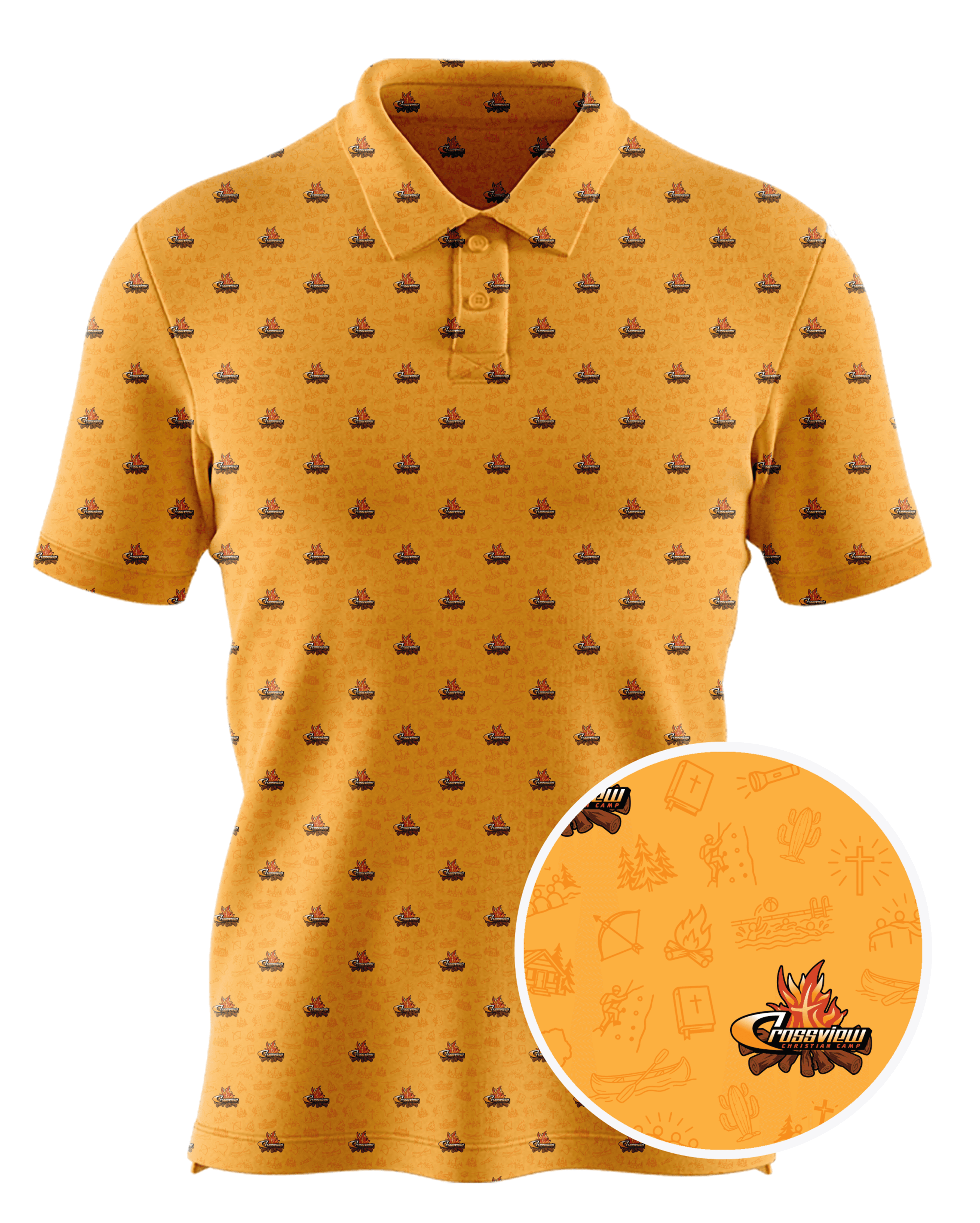 Custom all-over print polo