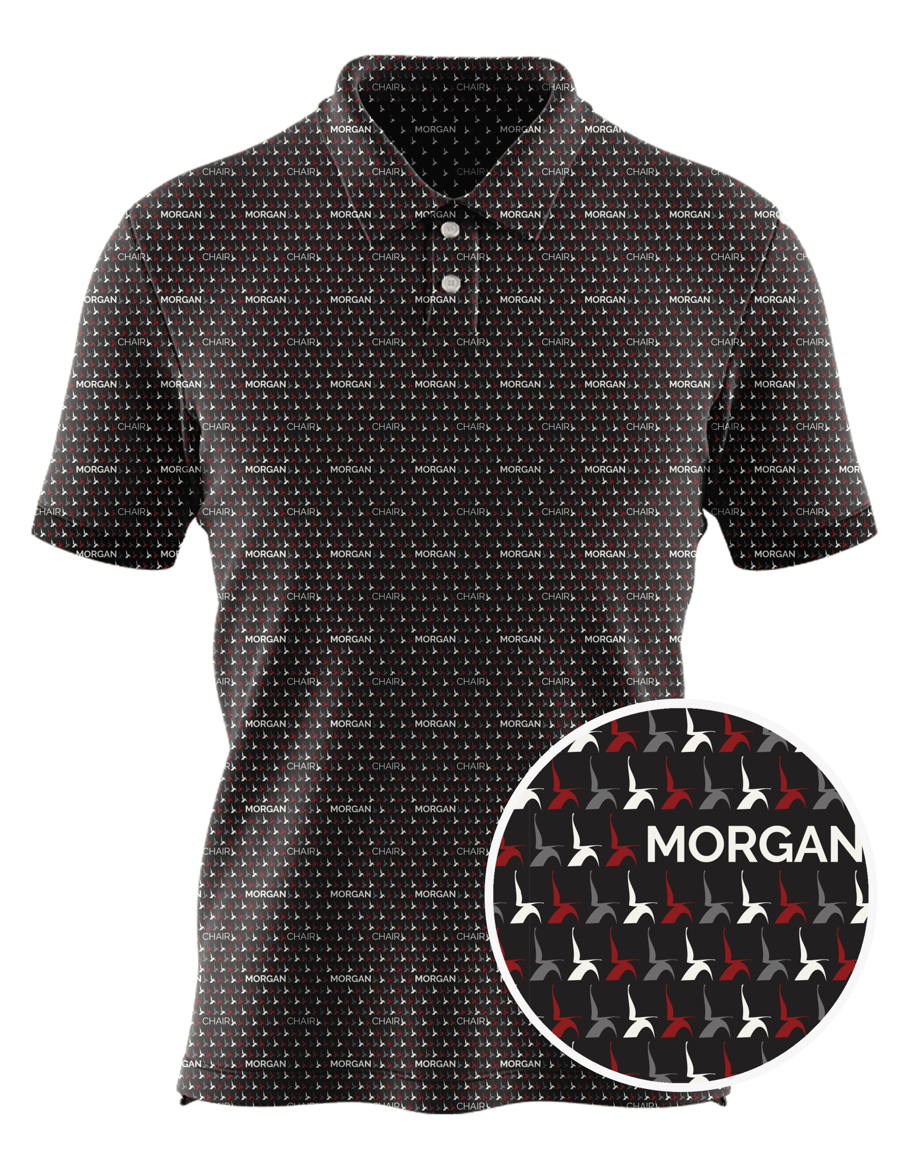 Morgan Chair custom all-over print polo