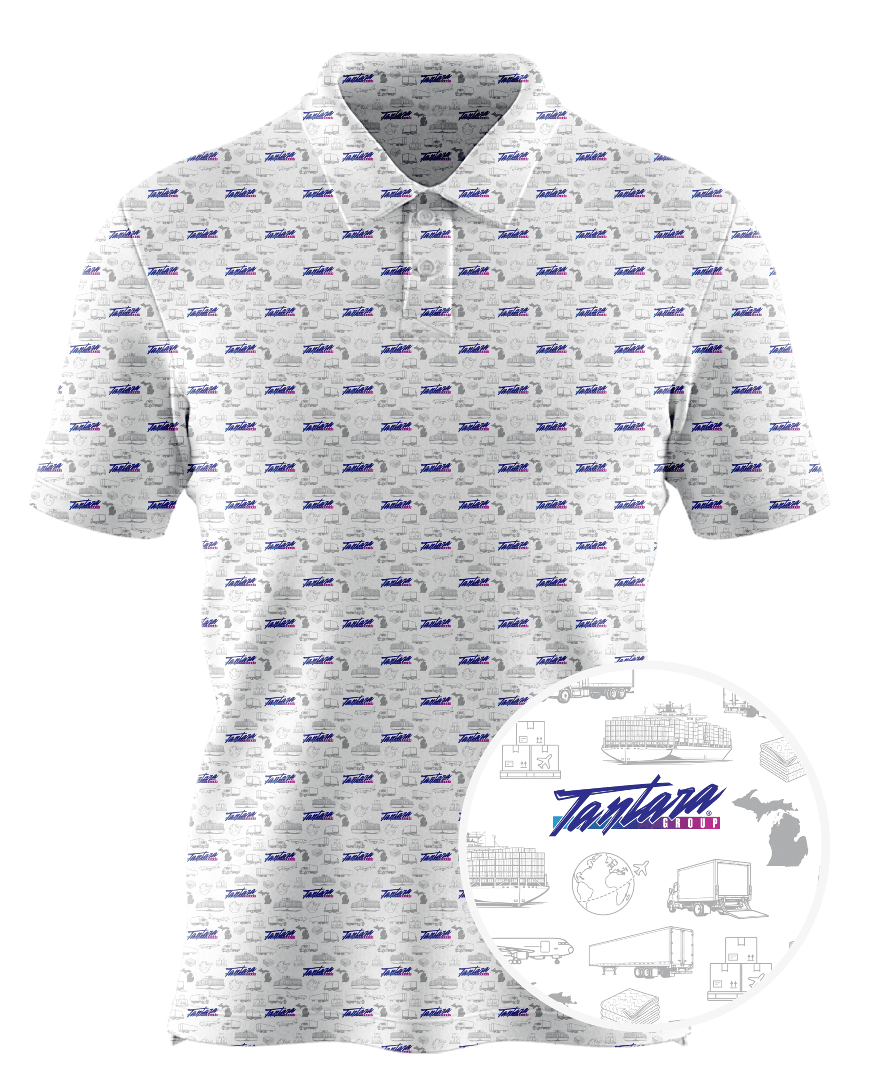 Tantara Transportation Group, Inc. custom all-over print polo