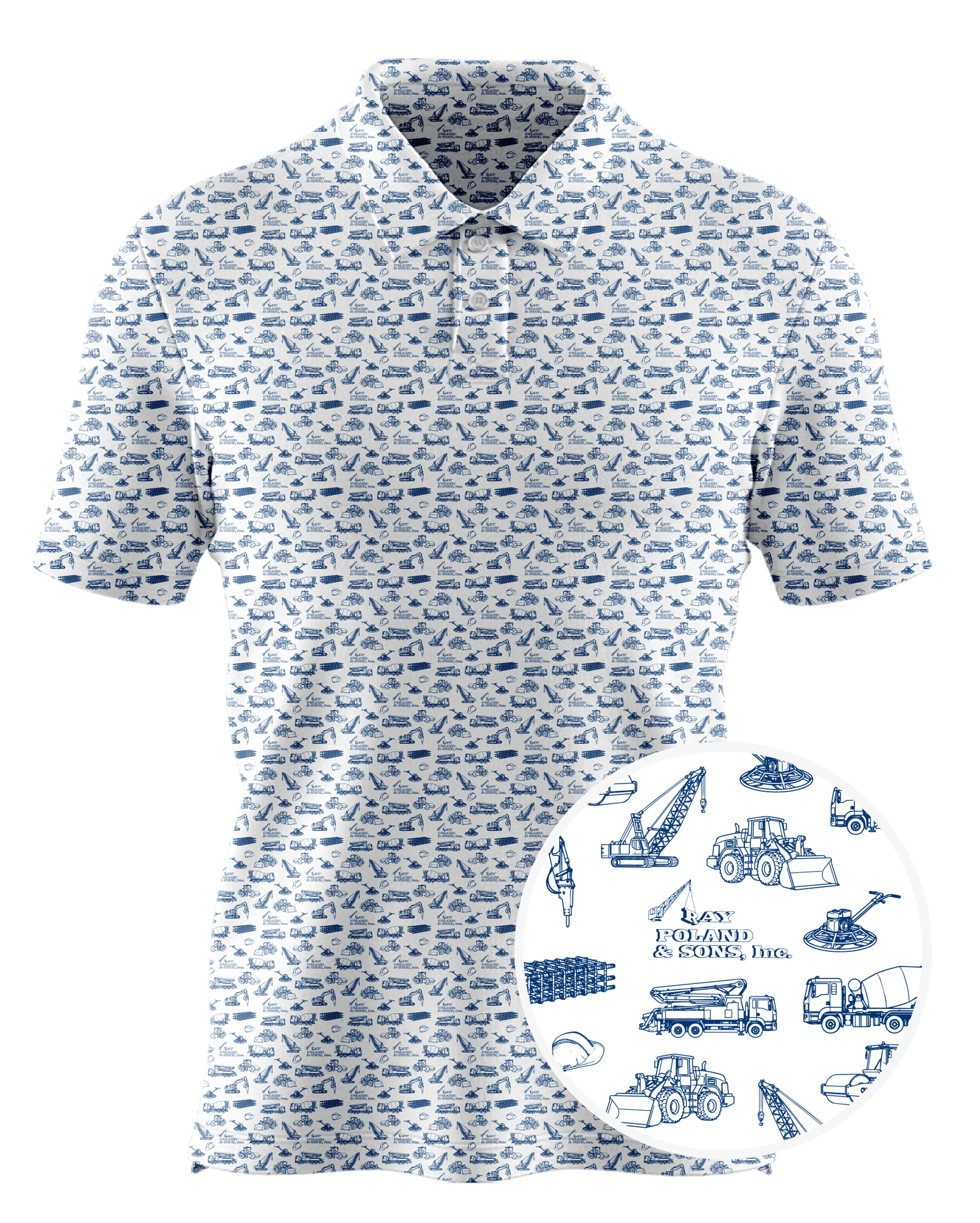 Ray Poland & Sons, Inc. custom all-over print polo