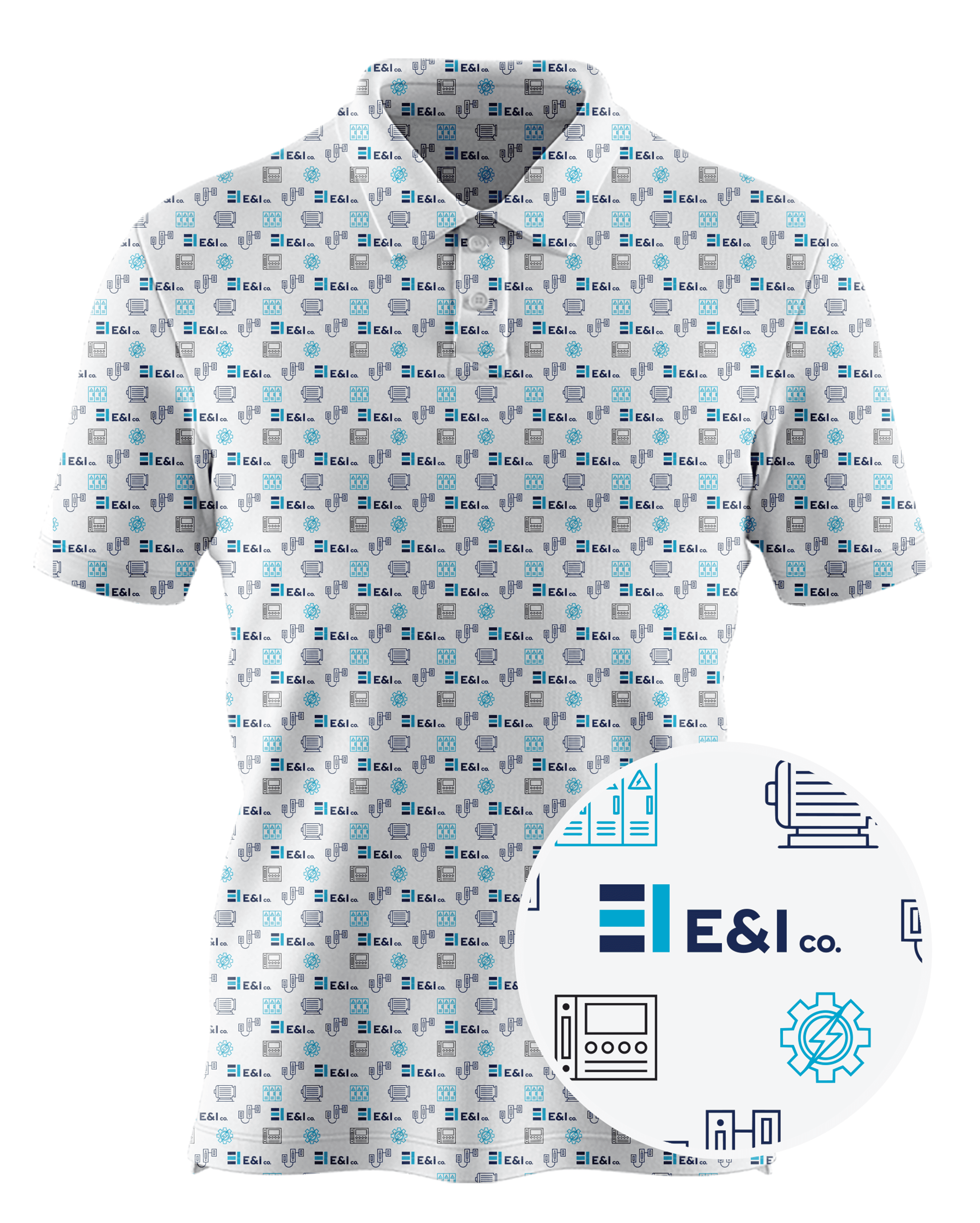 E&I Sales Co. custom all-over print polo
