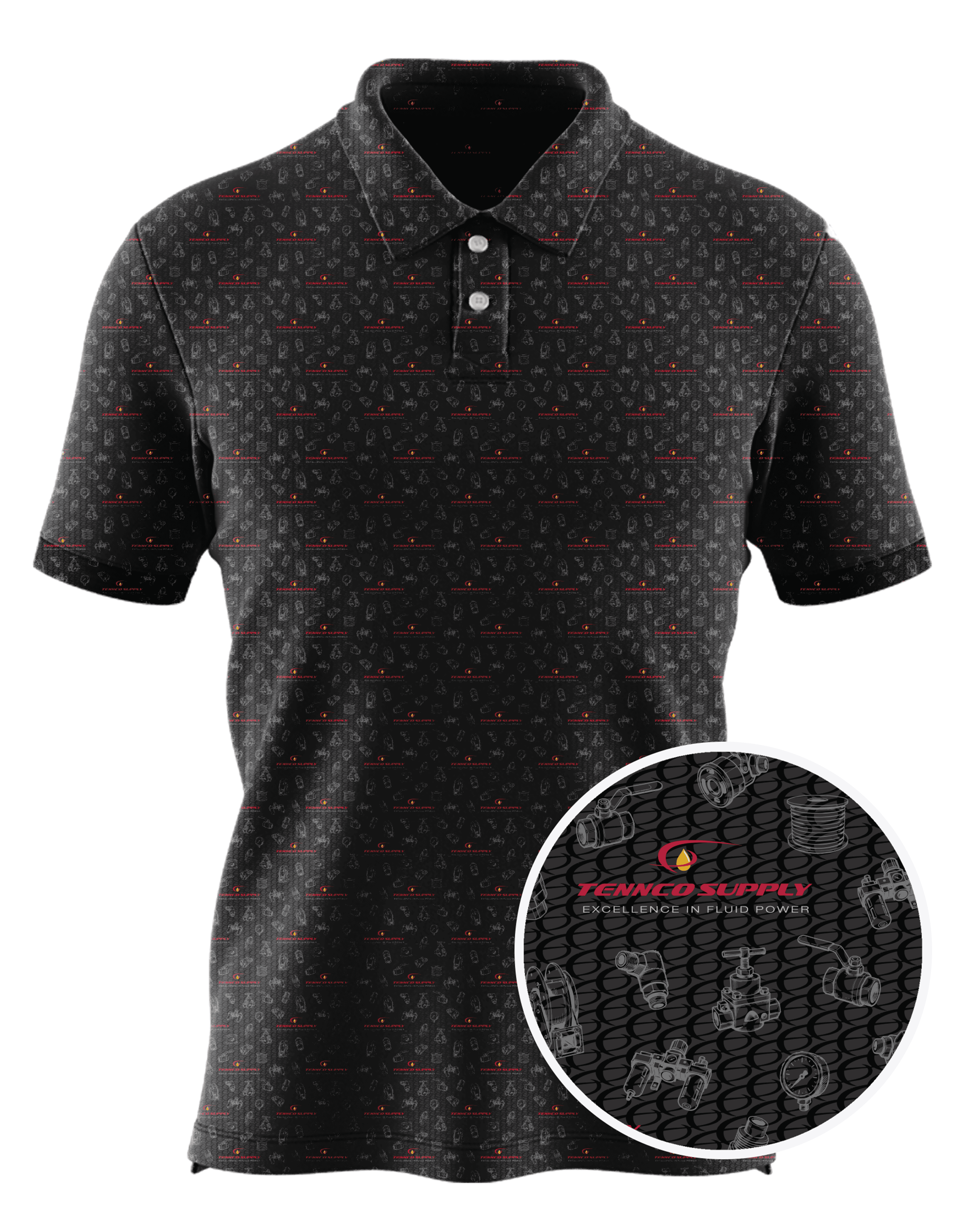 Tennco Supply custom all-over print polo
