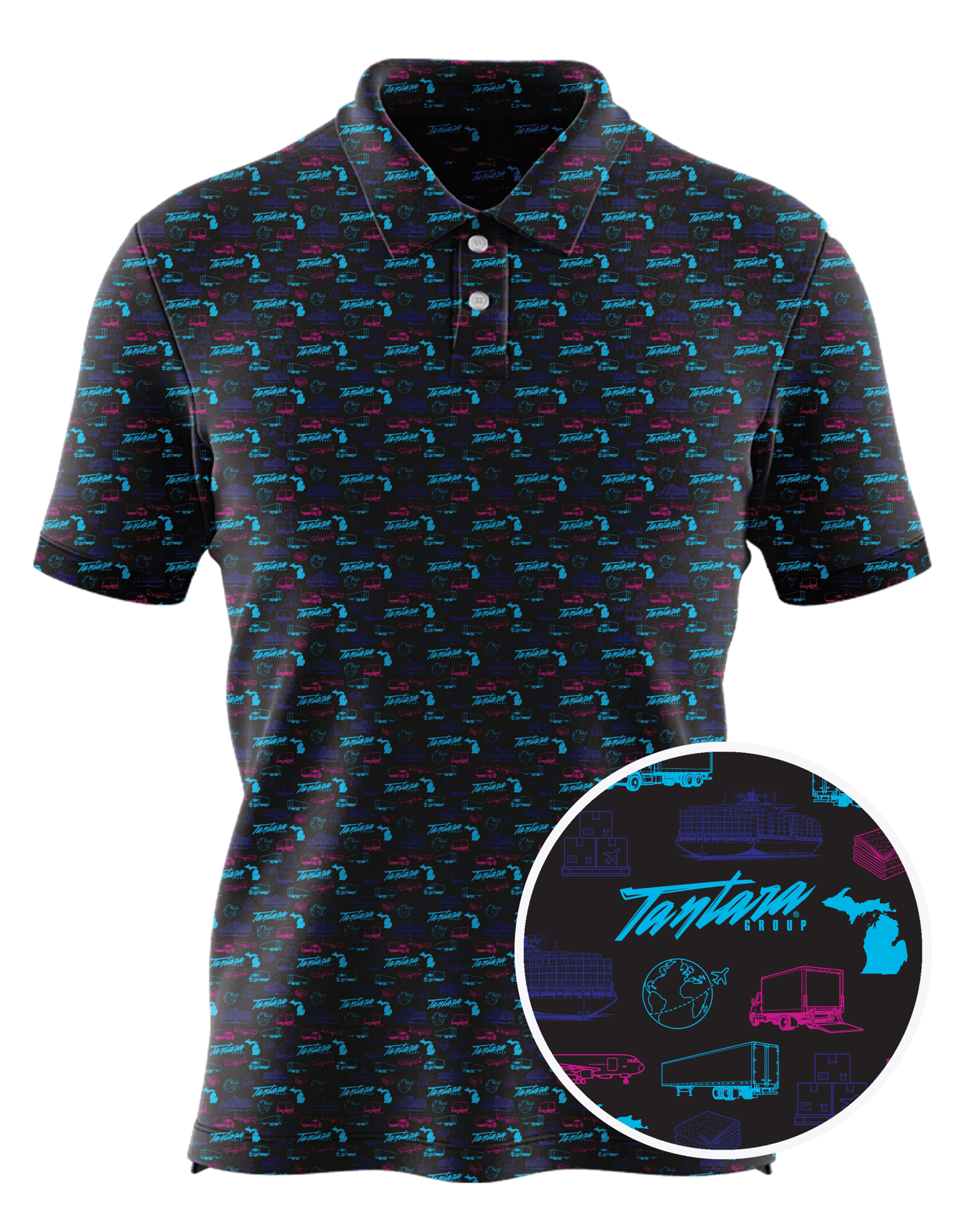 Tantara Transportation Group, Inc. custom all-over print polo