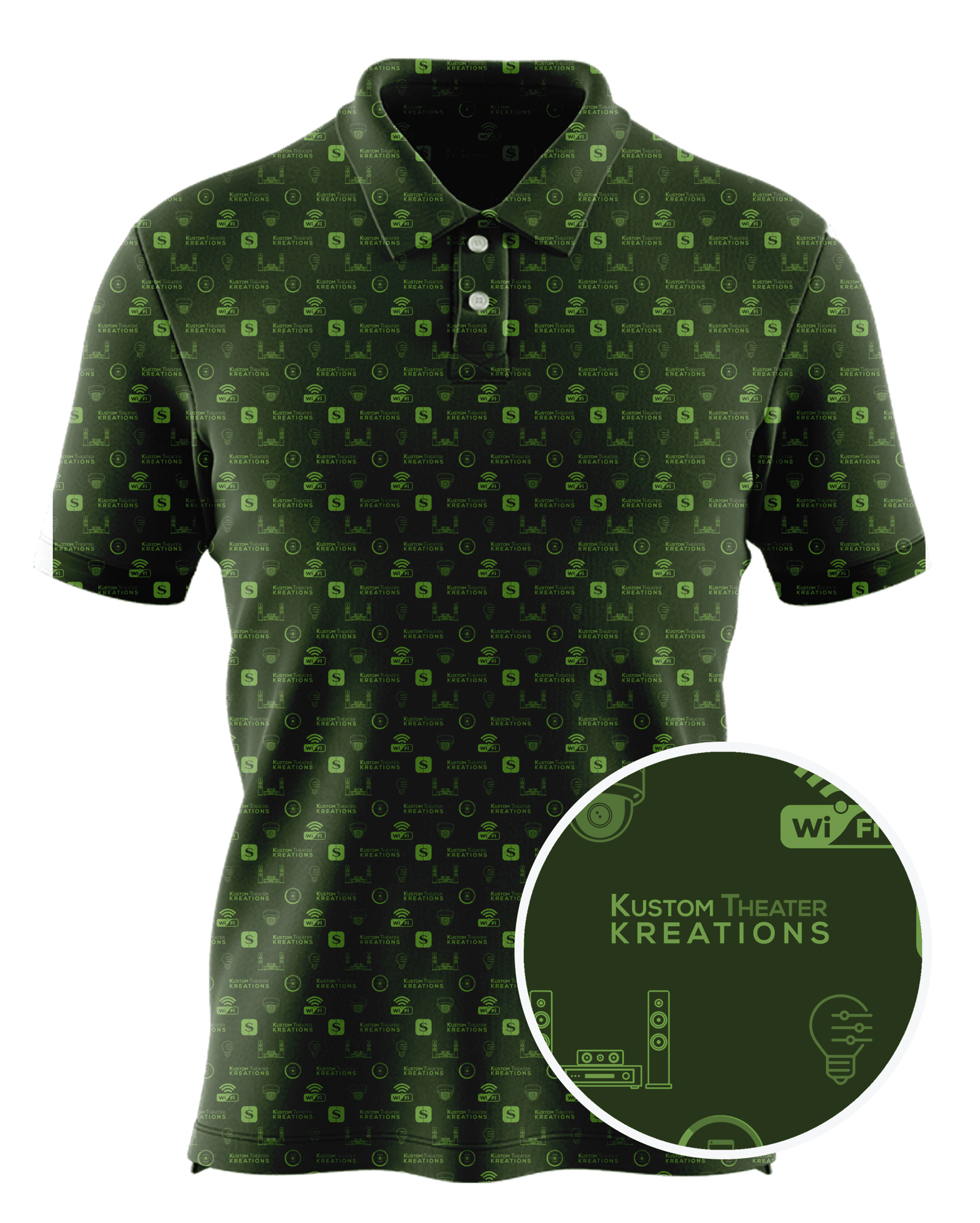 Kustom Theater Kreations custom all-over print polo