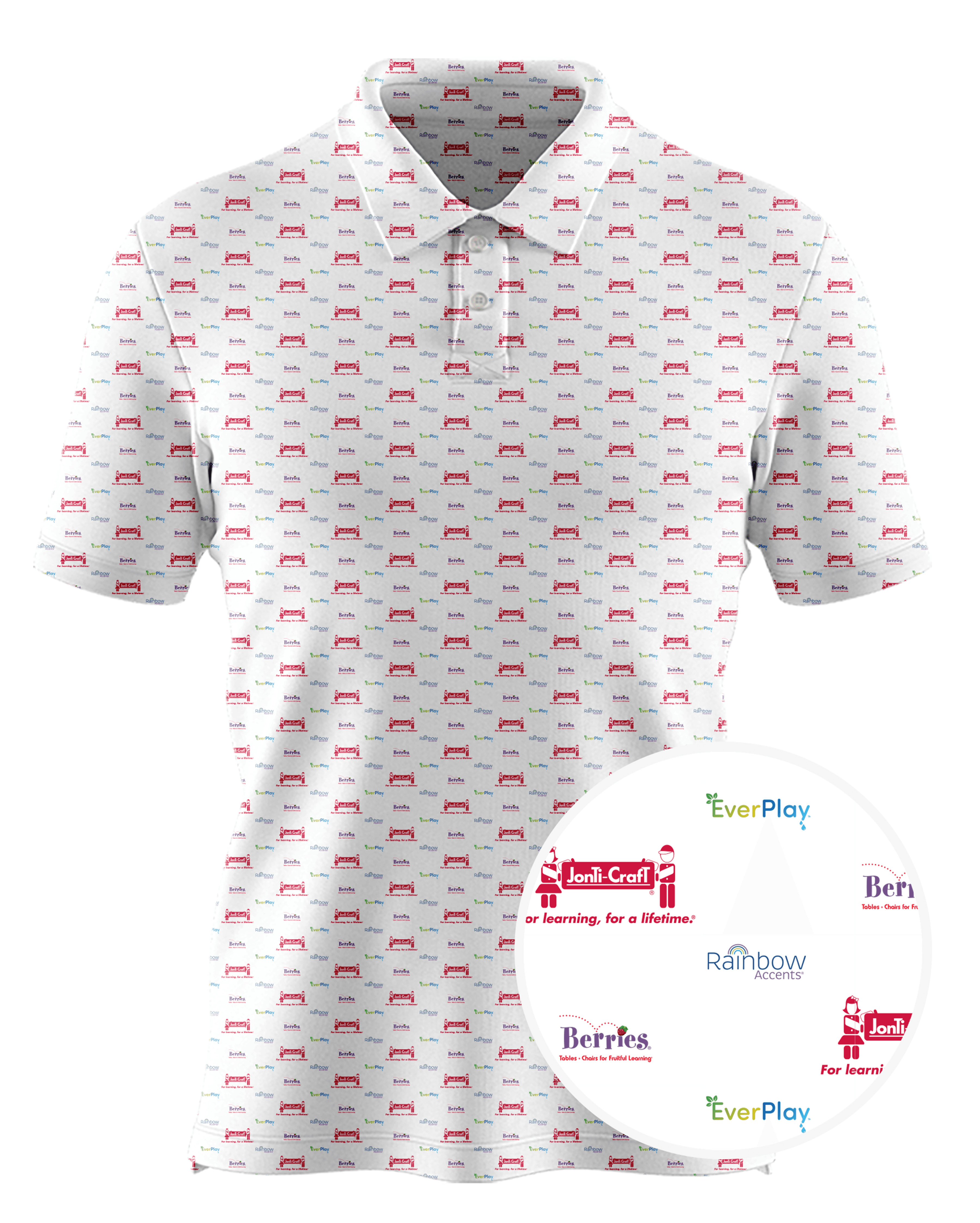 Jonti-Craft, Inc custom all-over print polo