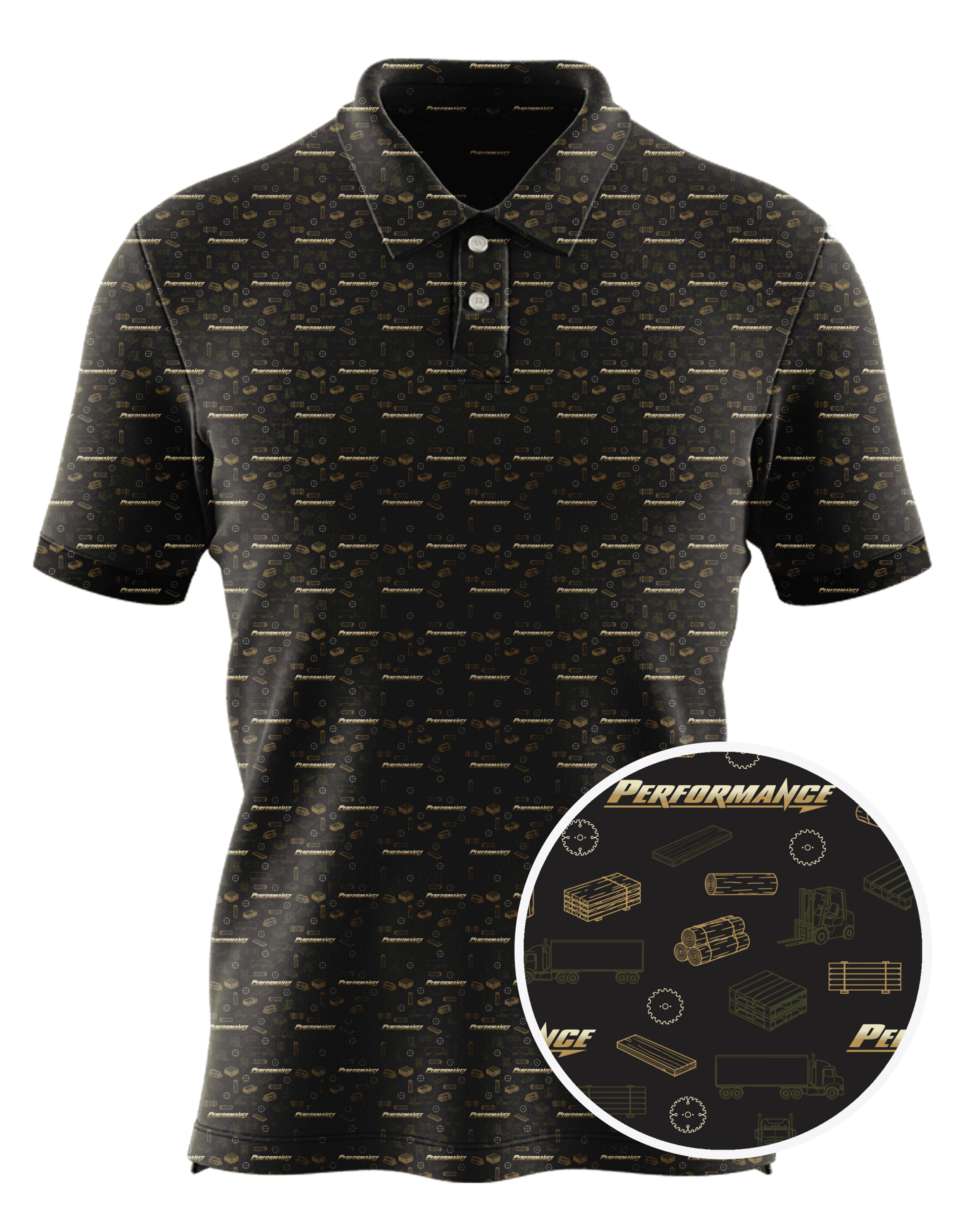 Performance Pallet LLC custom all-over print polo