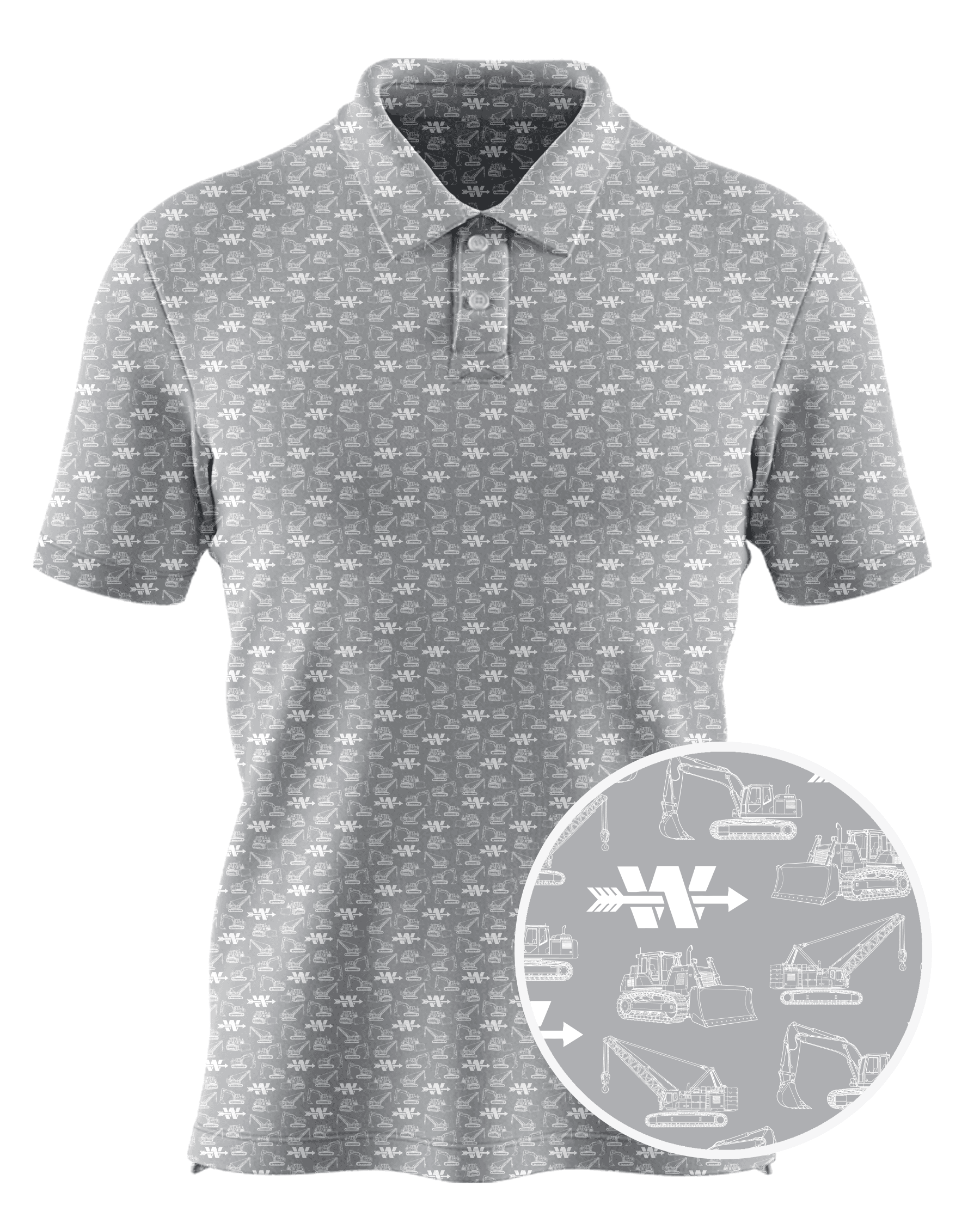 Archer Western Construction custom all-over print polo