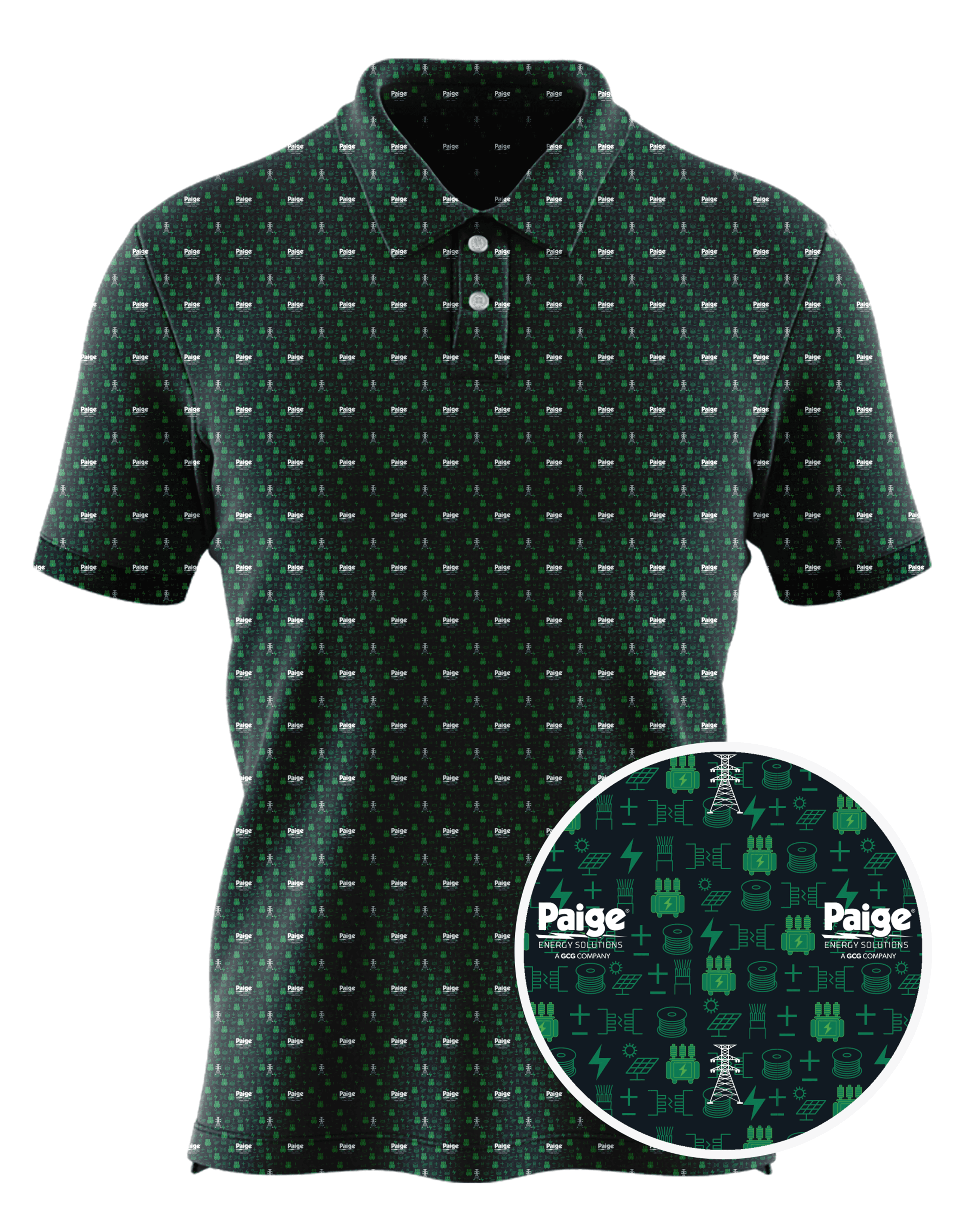Paige Electric custom all-over print polo