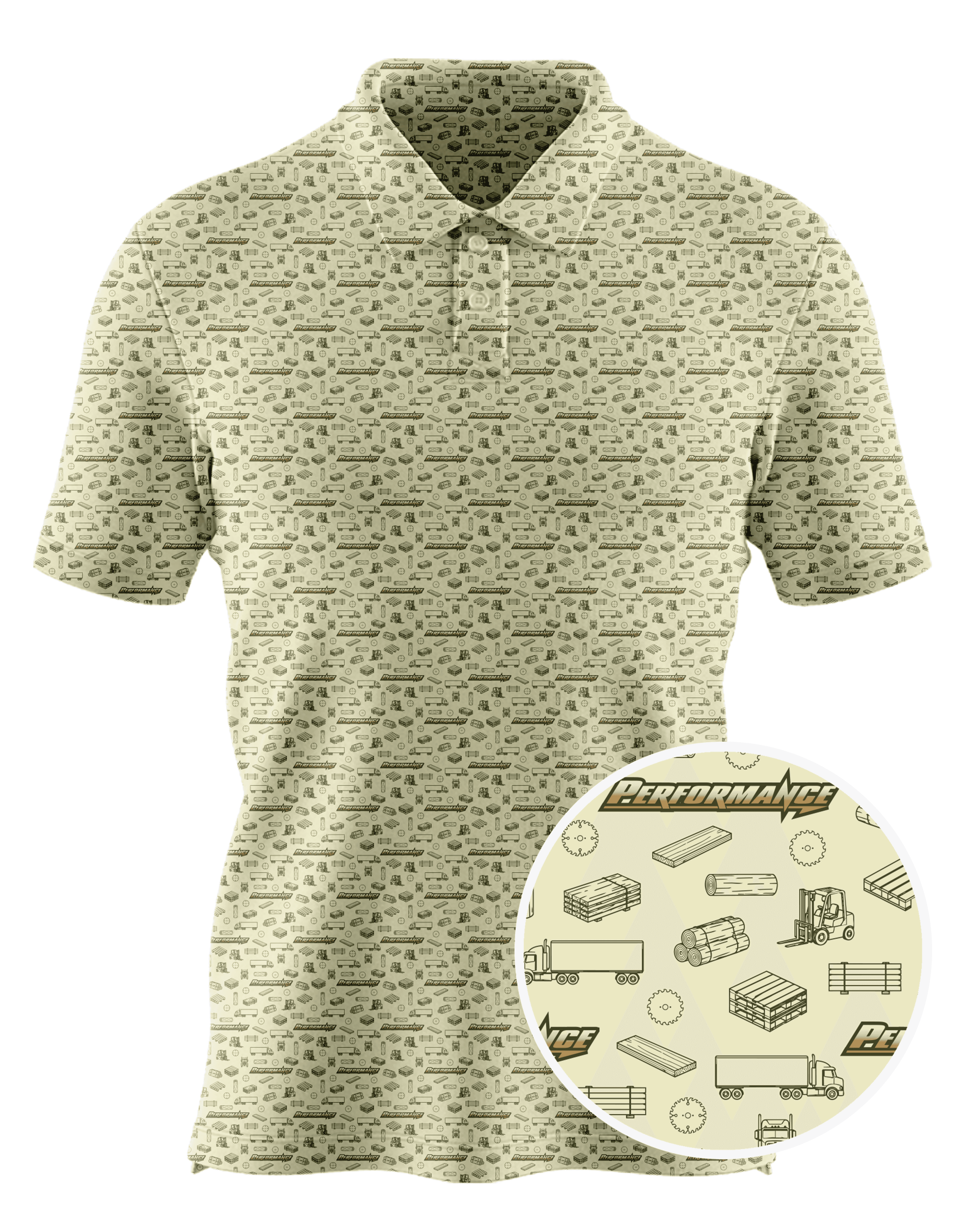 Performance Pallet LLC custom all-over print polo