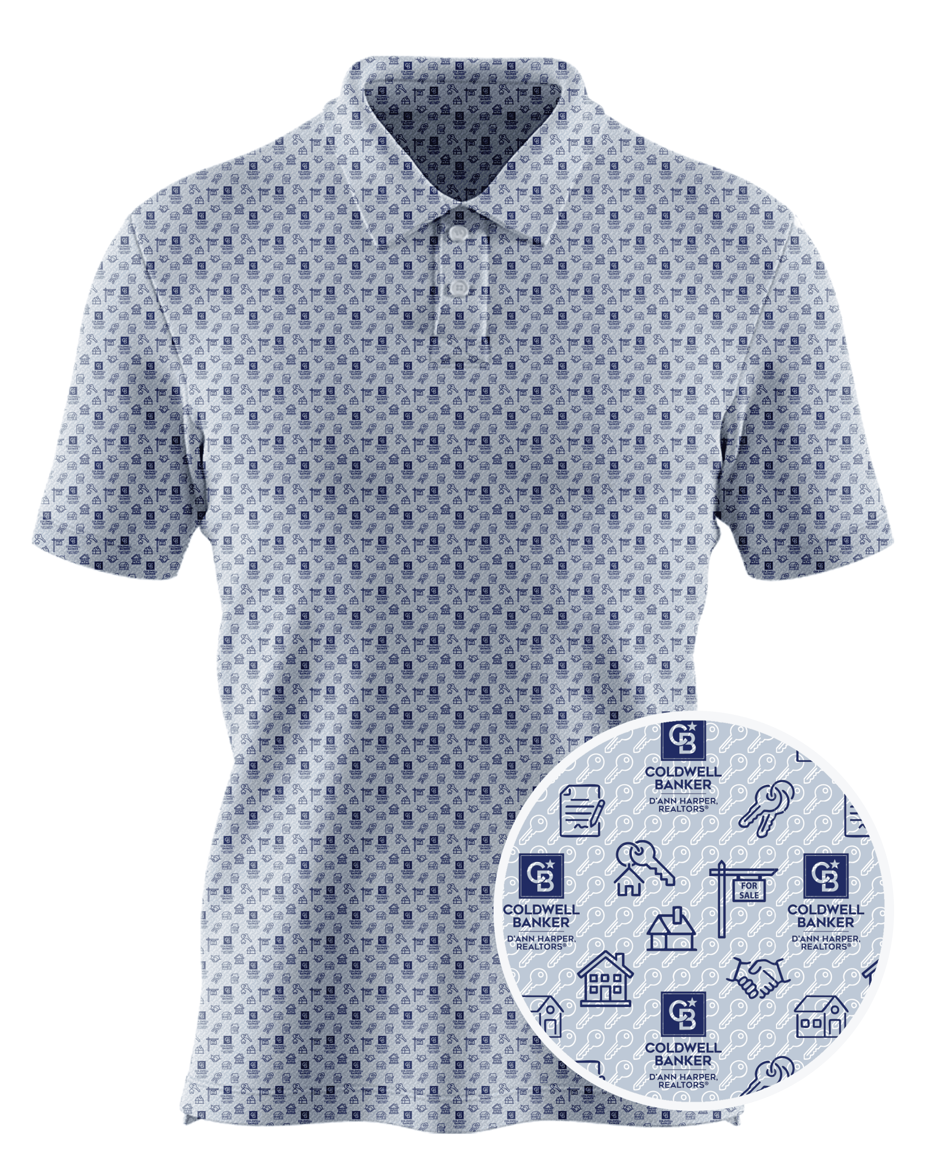 Coldwell Banker D'Ann Harper, REALTORS custom all-over print polo