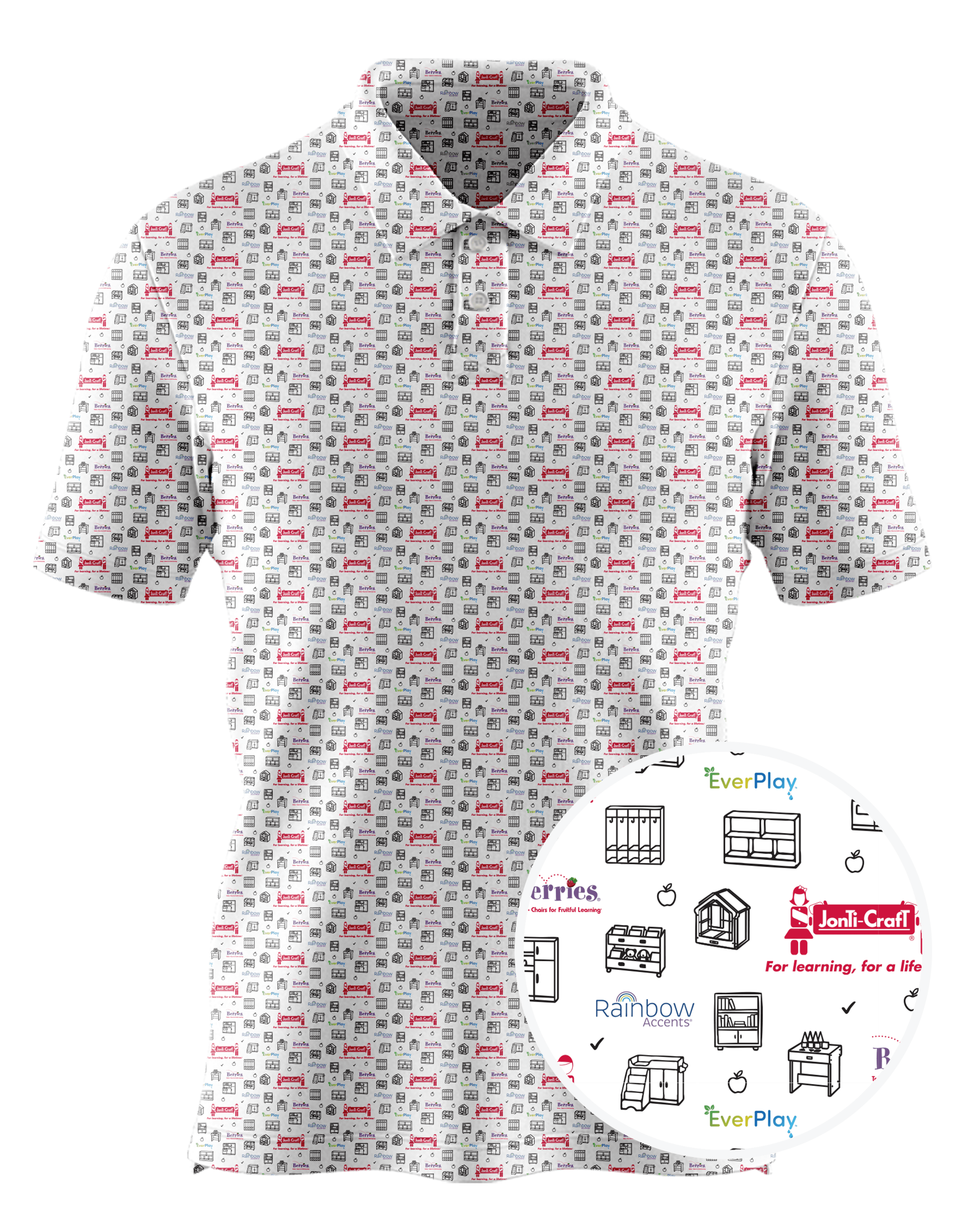 Jonti-Craft, Inc custom all-over print polo