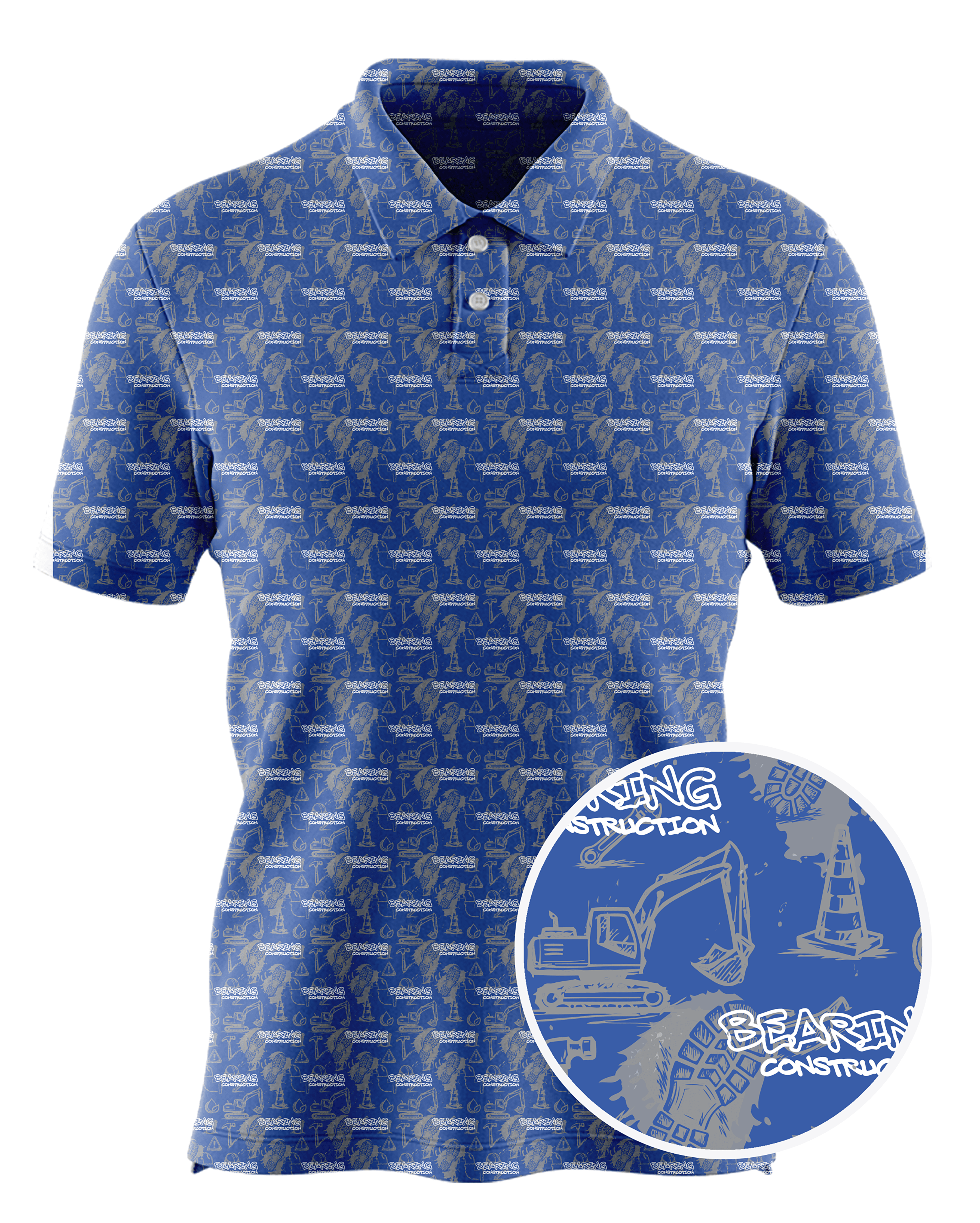 Bearing Construction custom all-over print polo