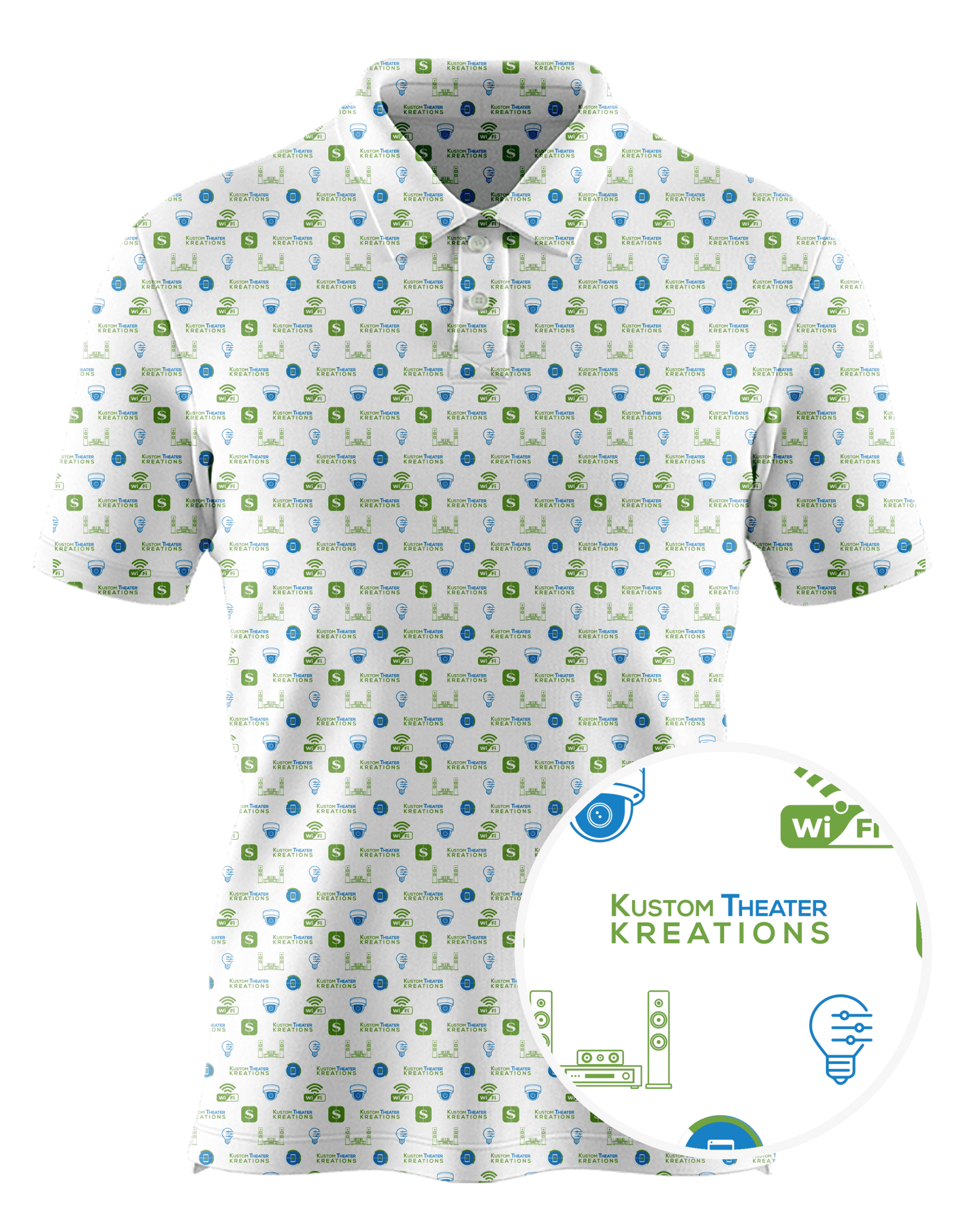 Kustom Theater Kreations custom all-over print polo