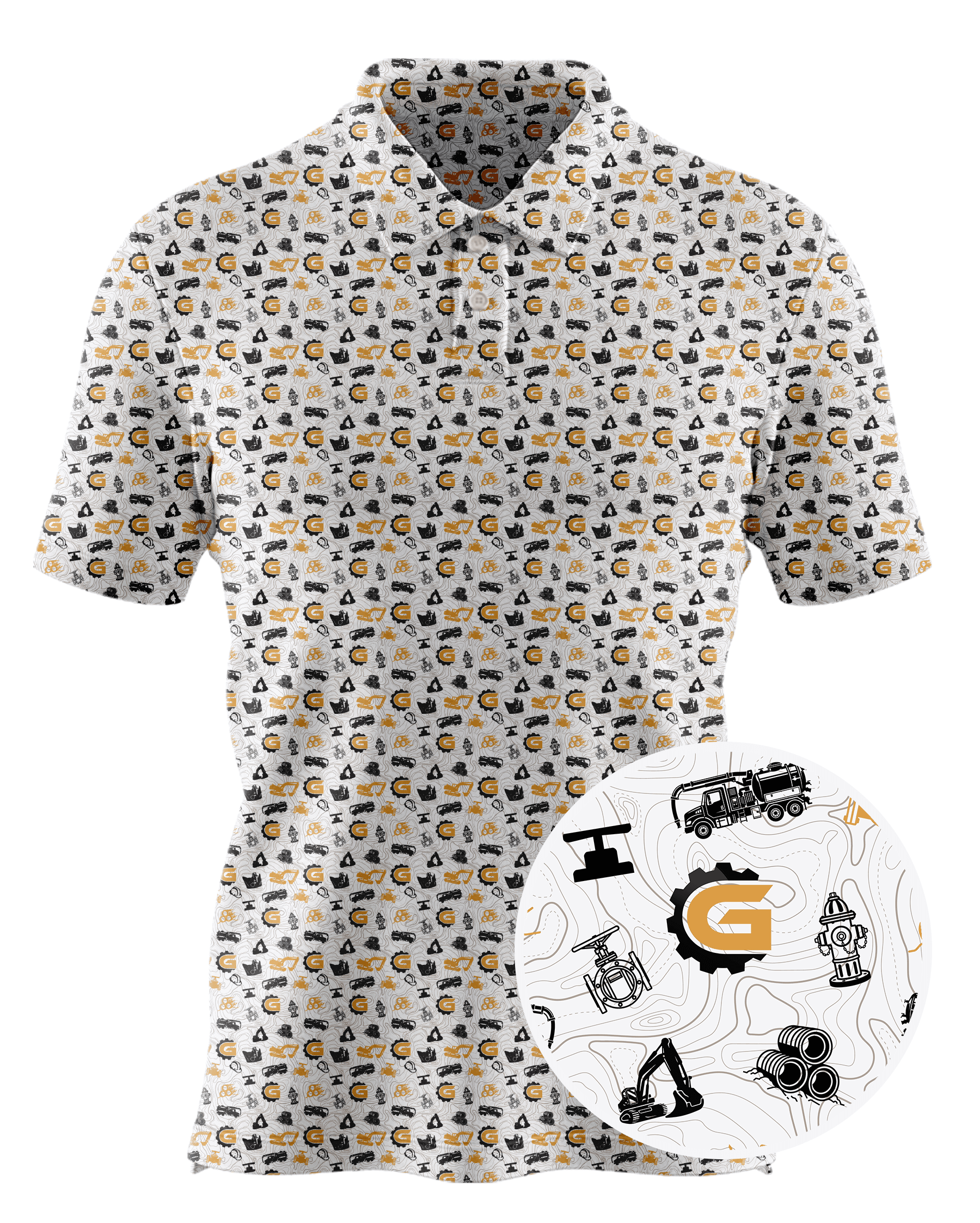 Gulfcoast Utility Constructors, Inc. custom all-over print polo
