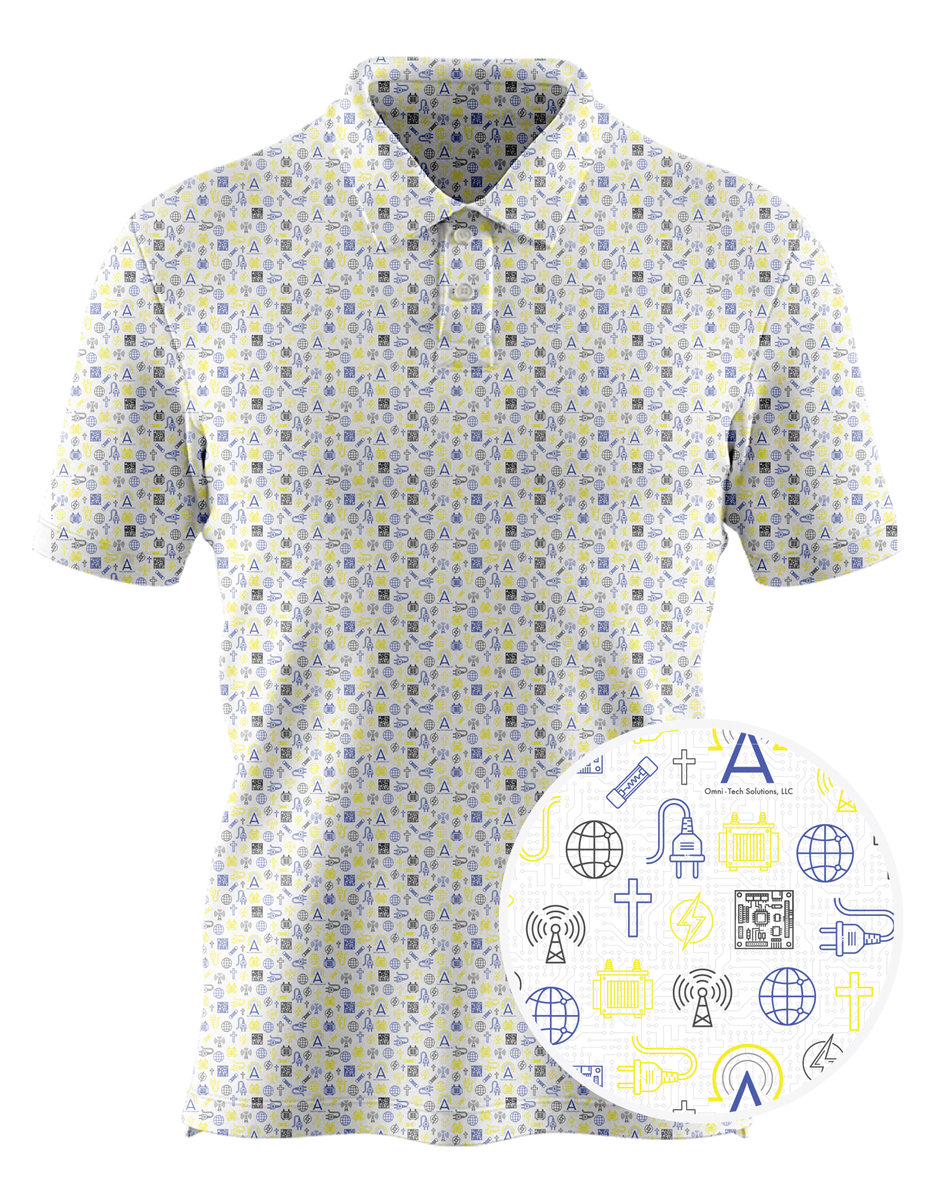 Omni-Tech Solutions, LLC custom all-over print polo