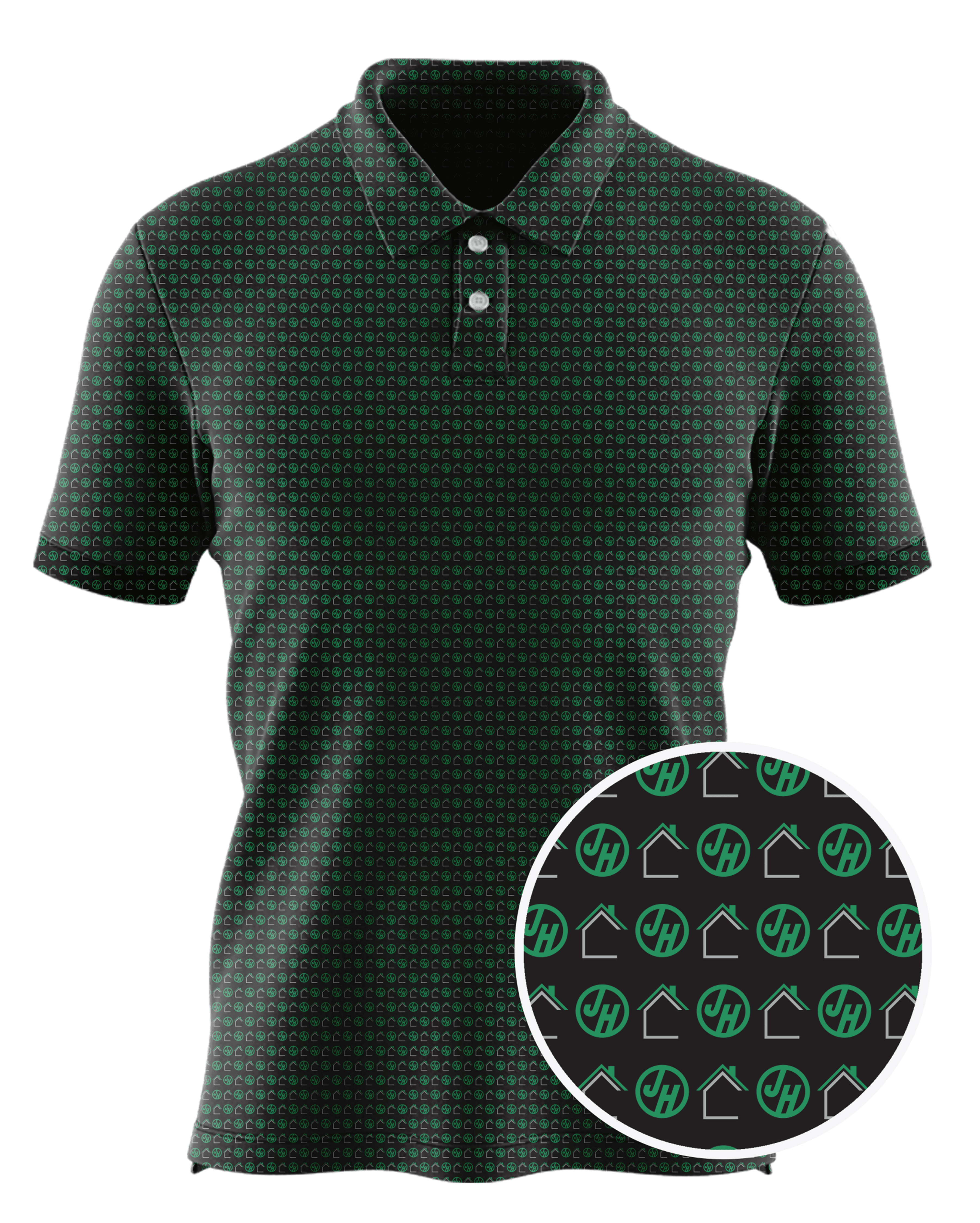 James Hardie custom all-over print polo