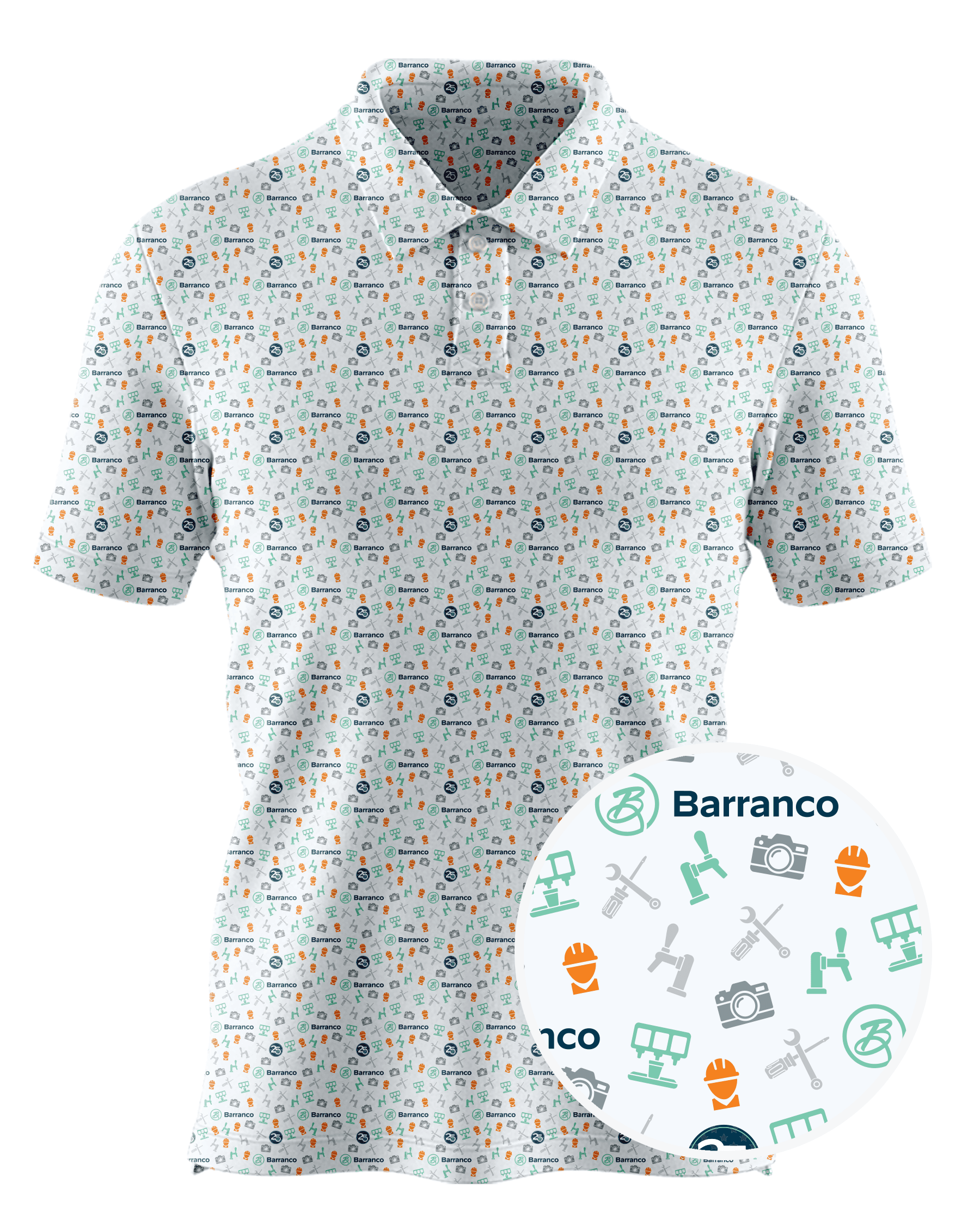 Barranco Enterprises, Inc. custom all-over print polo
