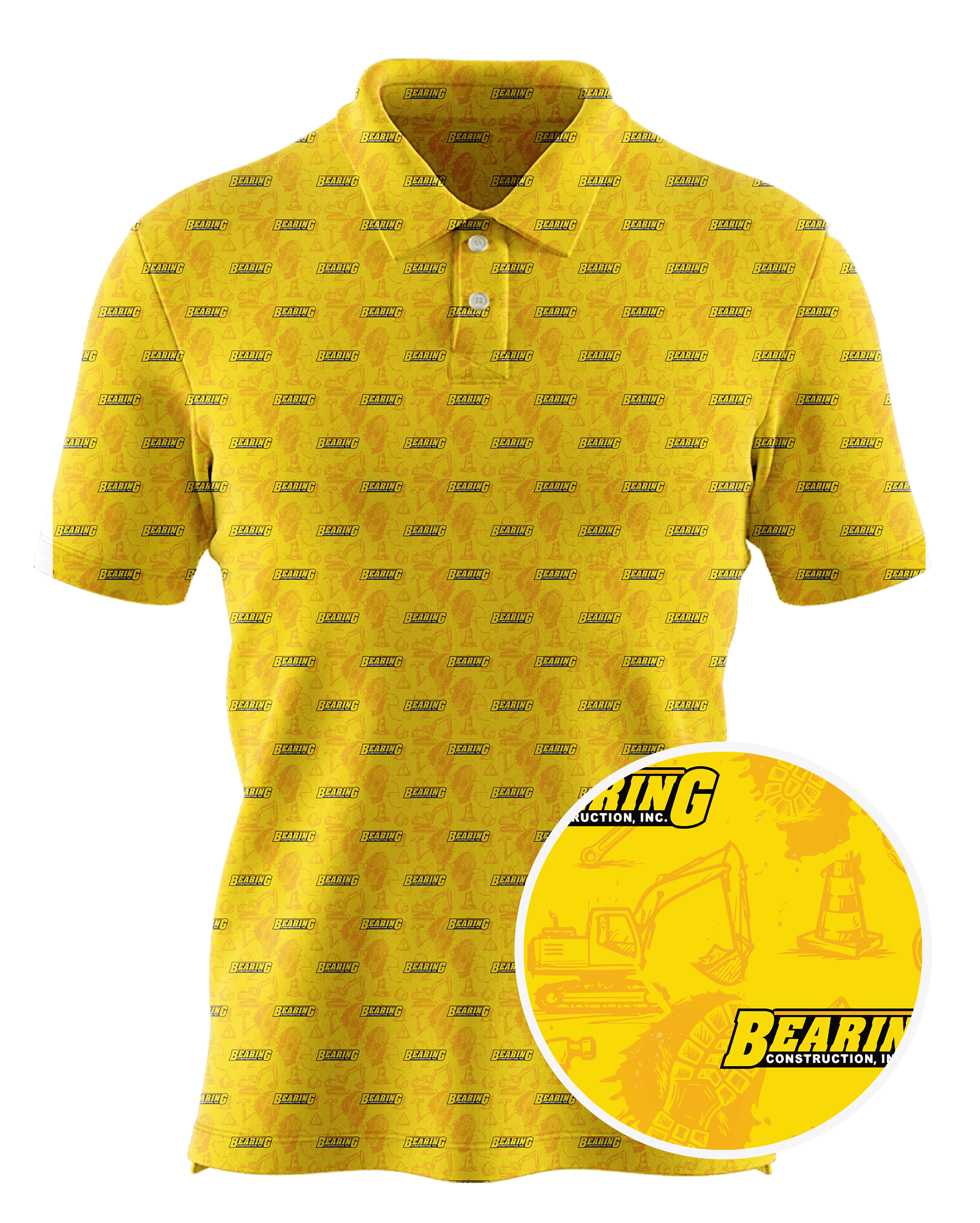 Bearing Construction custom all-over print polo