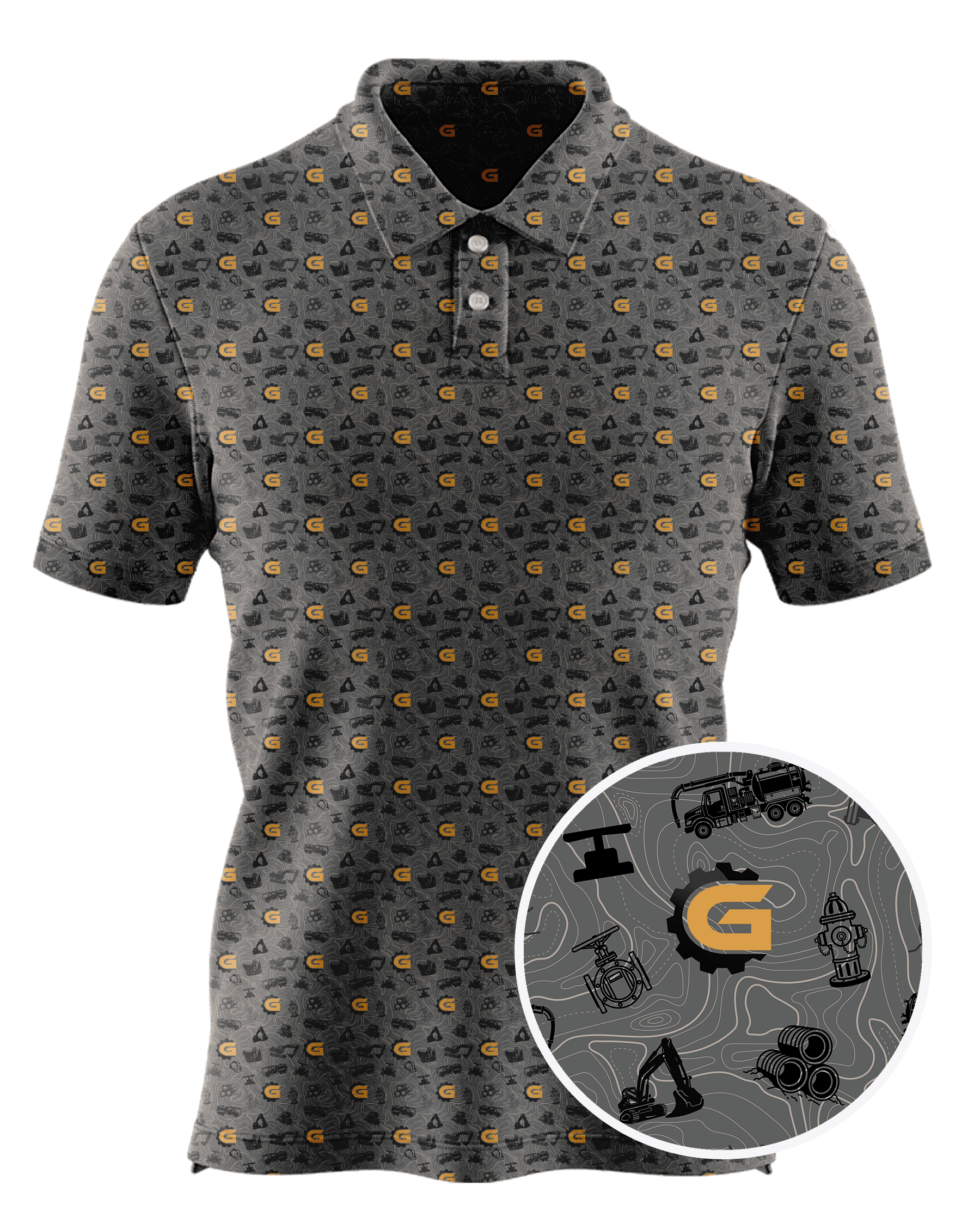 Gulfcoast Utility Constructors, Inc. custom all-over print polo