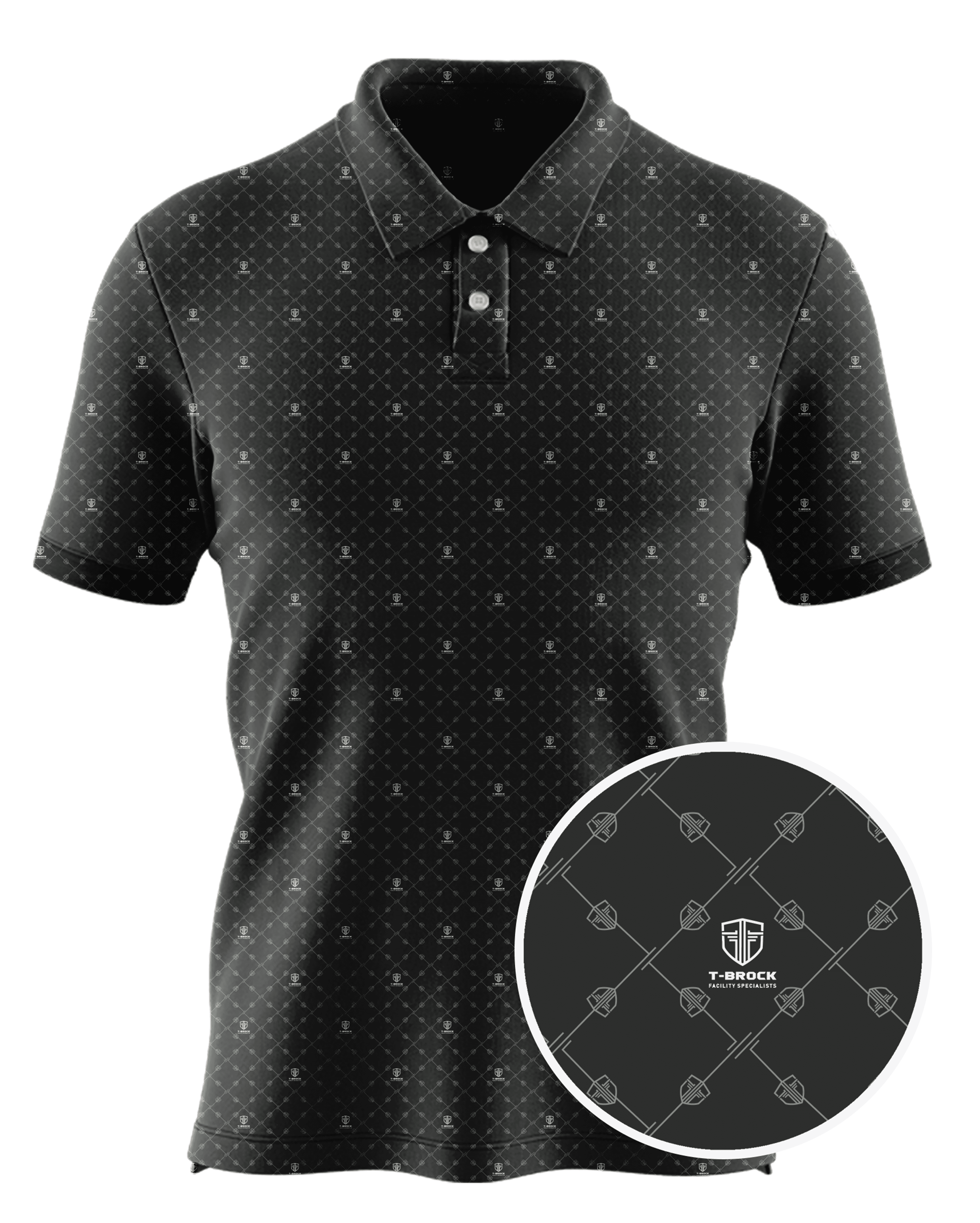 T-Brock Facilities Specialist custom all-over print polo