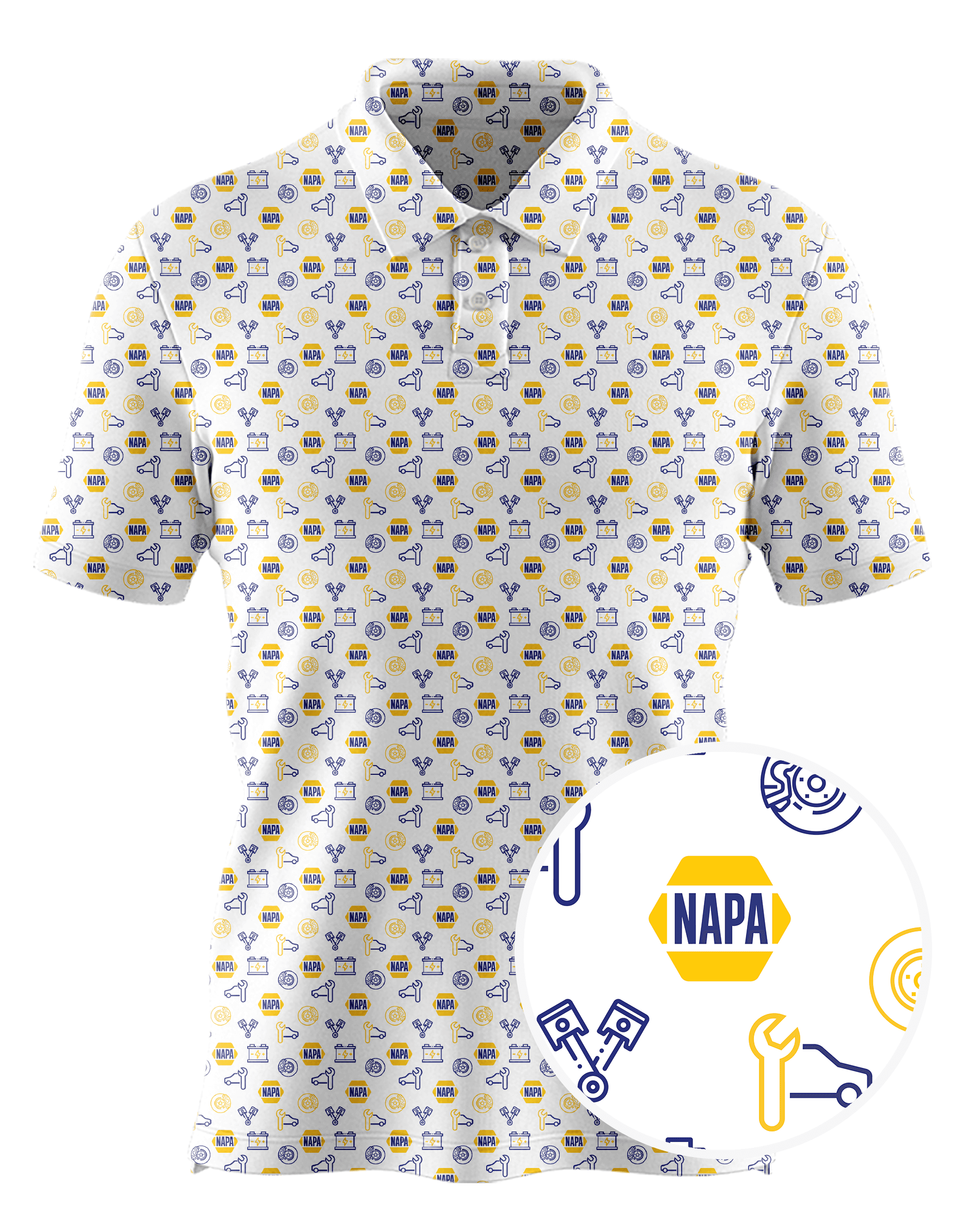 NAPA/Genuine Parts Company custom all-over print polo