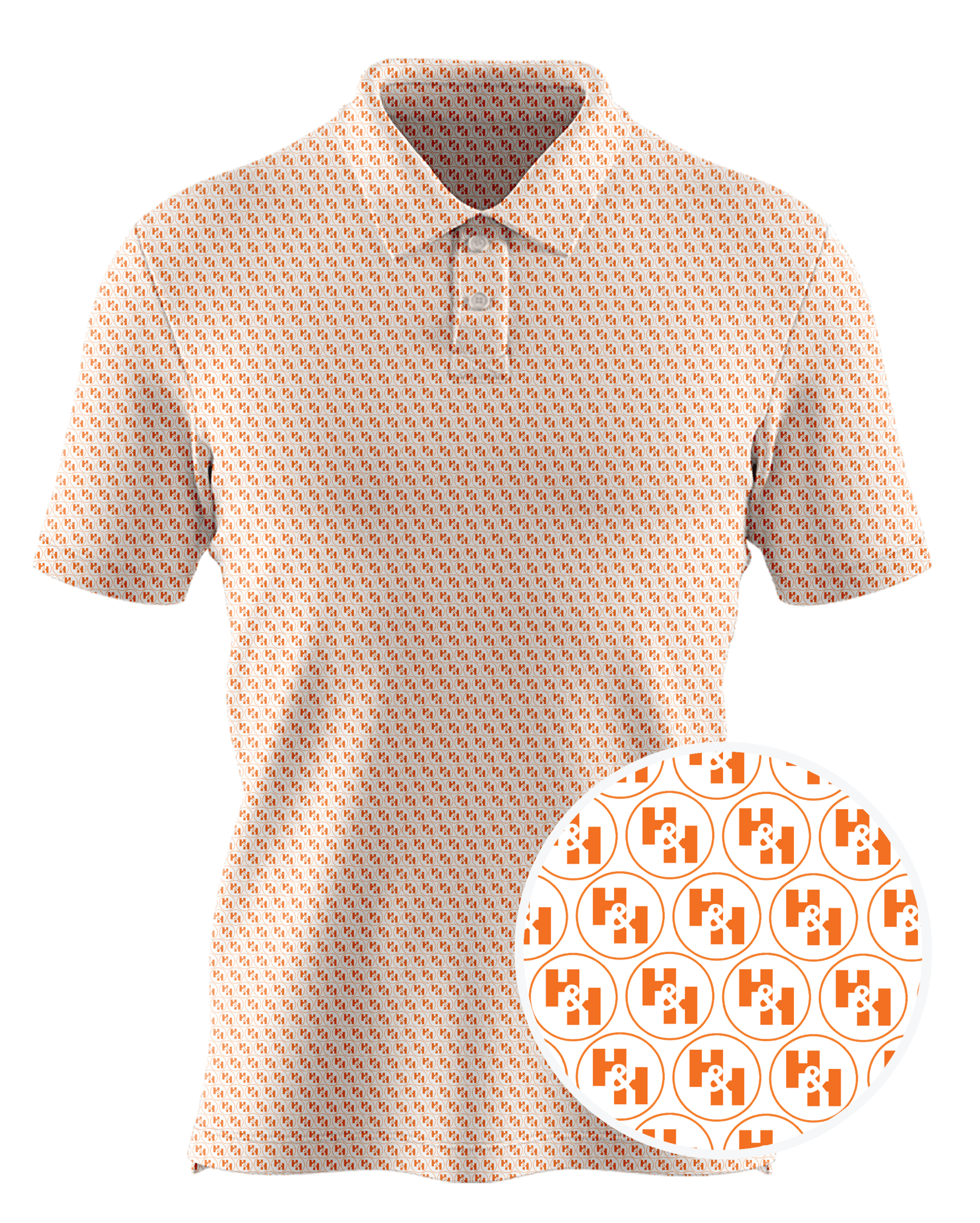 H&H Mechanical, LLC custom all-over print polo