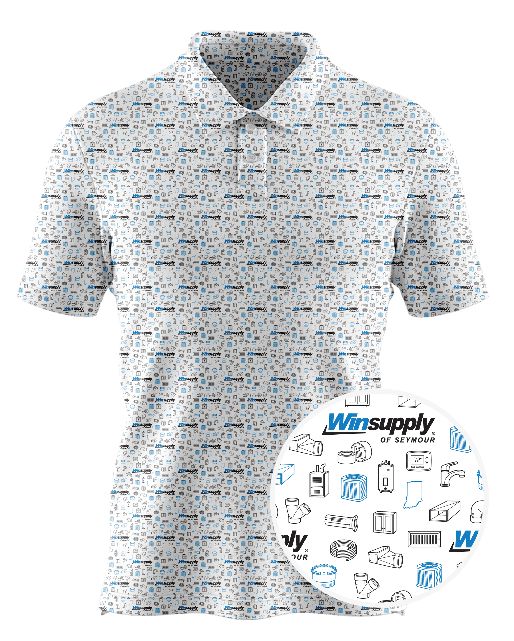 Winsupply Of Seymour custom all-over print polo