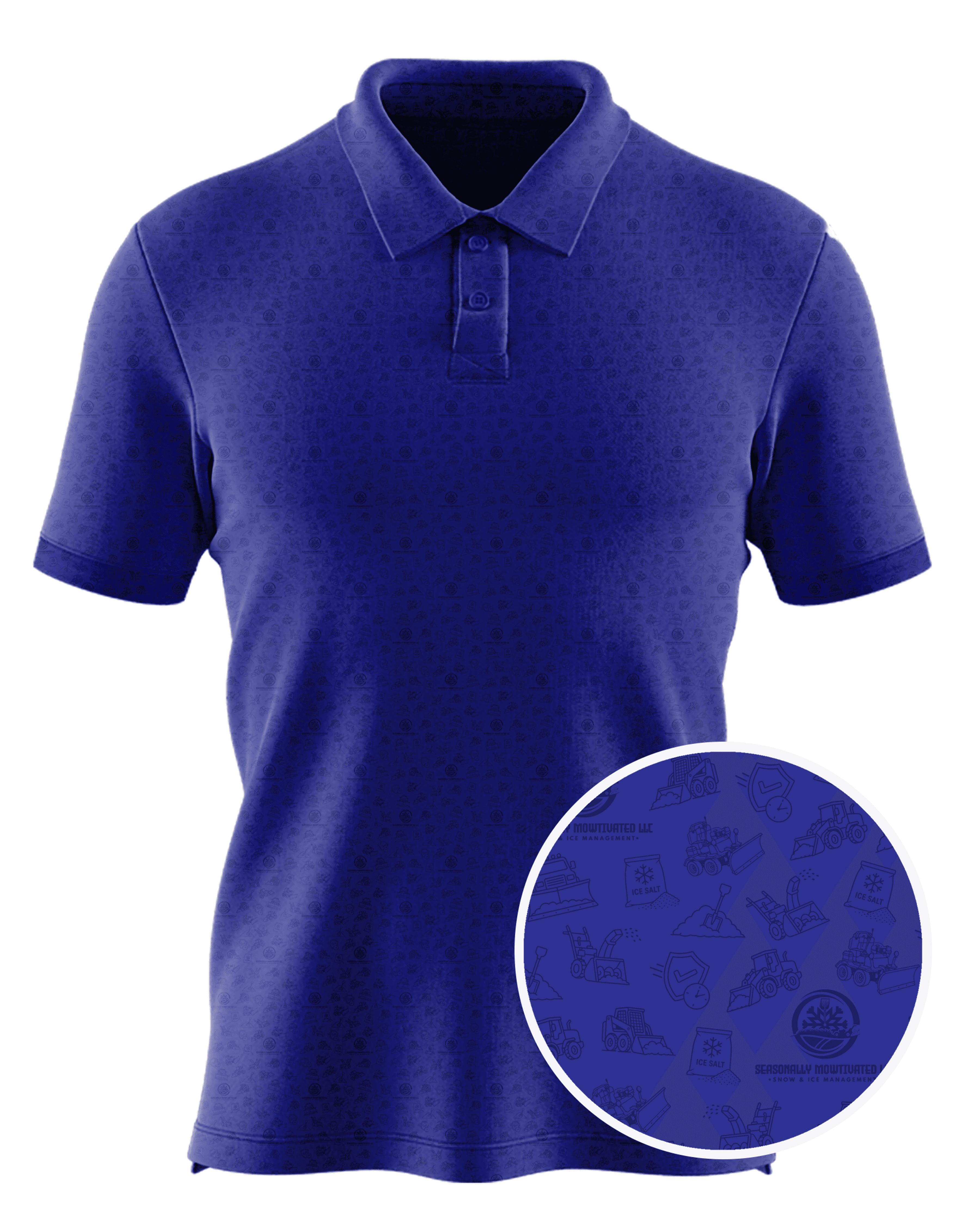 Seasonally Mowtivated LLC custom all-over print polo