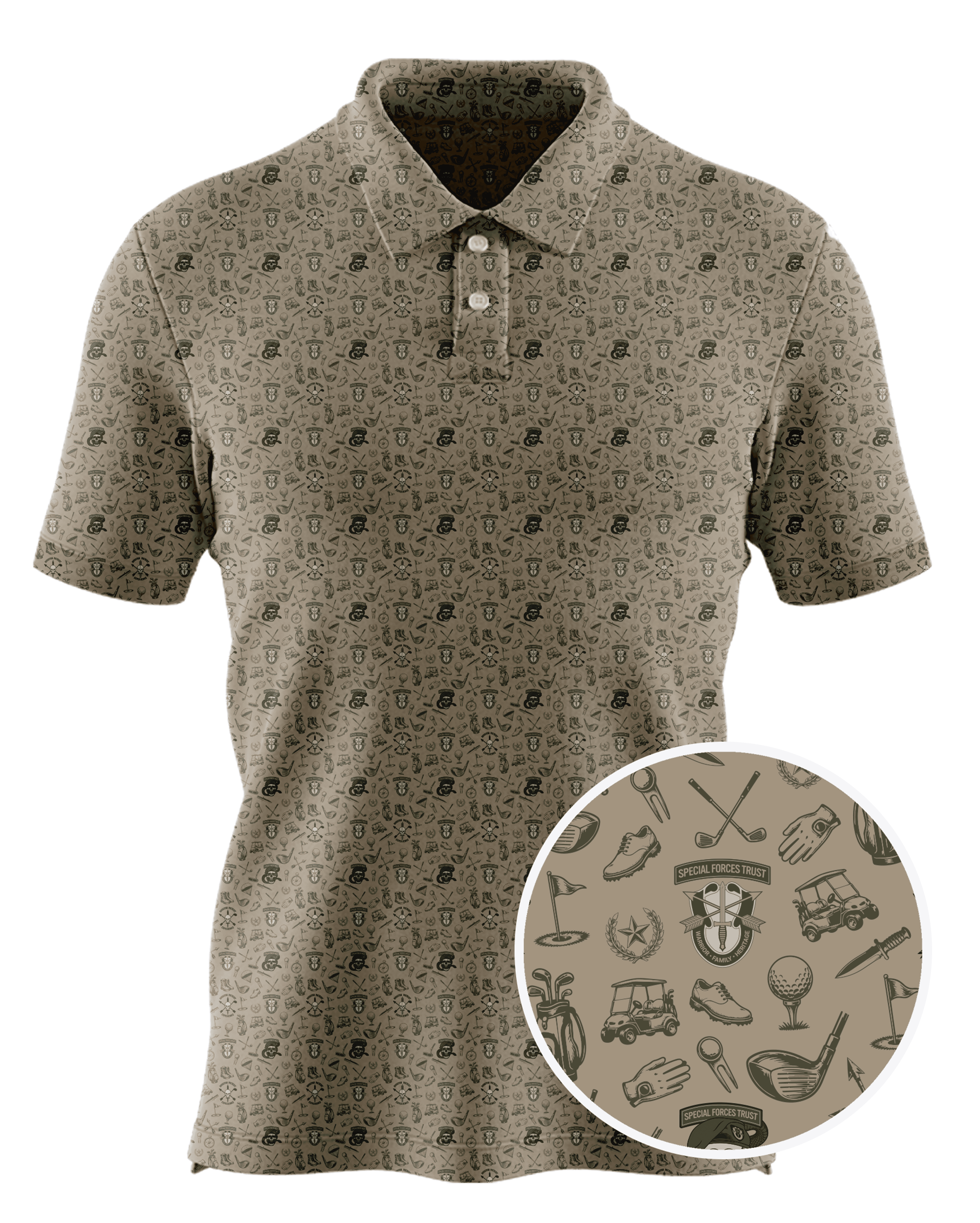 Special Forces Trust custom all-over print polo