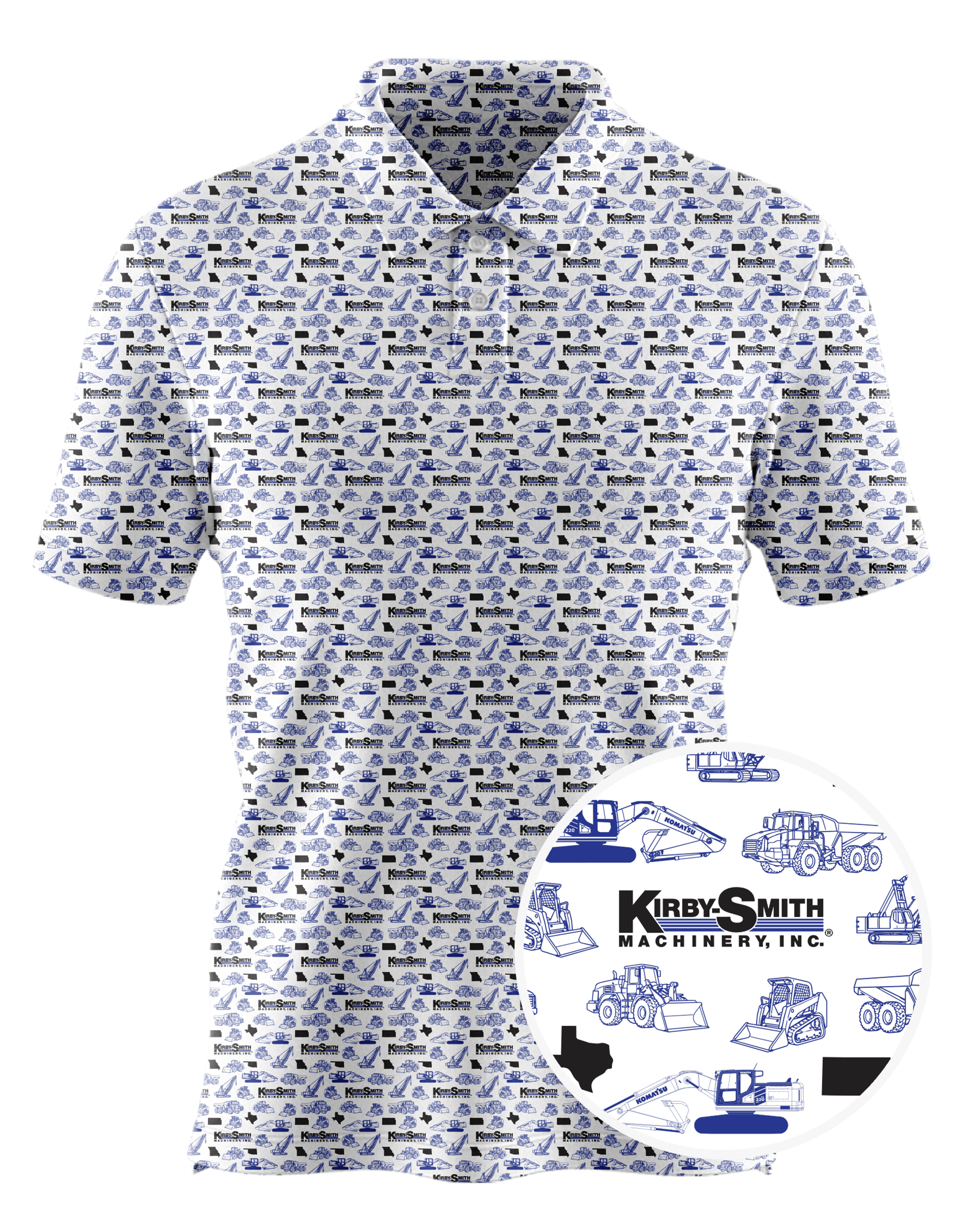 Kirby-Smith Machinery, Inc. custom all-over print polo
