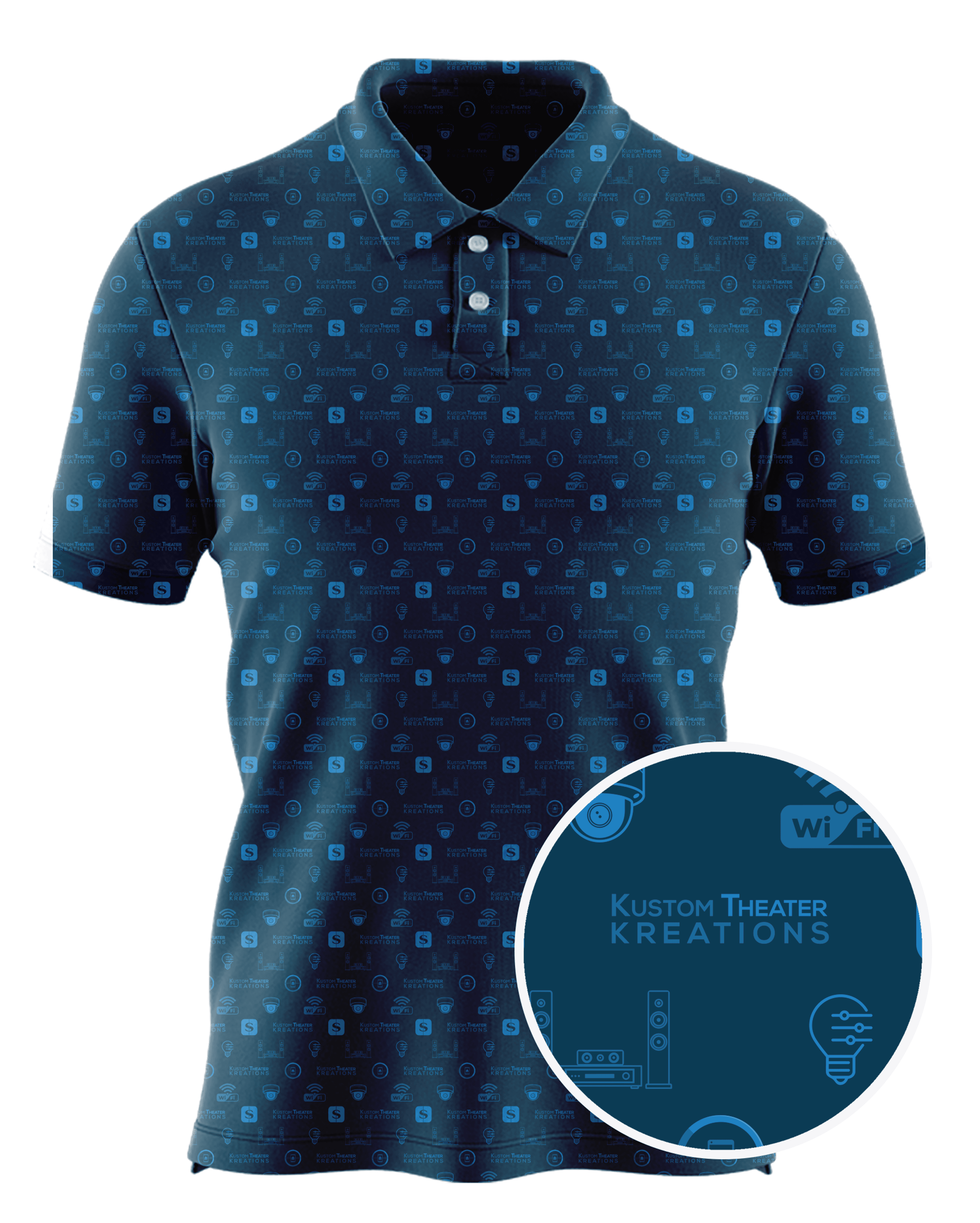 Kustom Theater Kreations custom all-over print polo