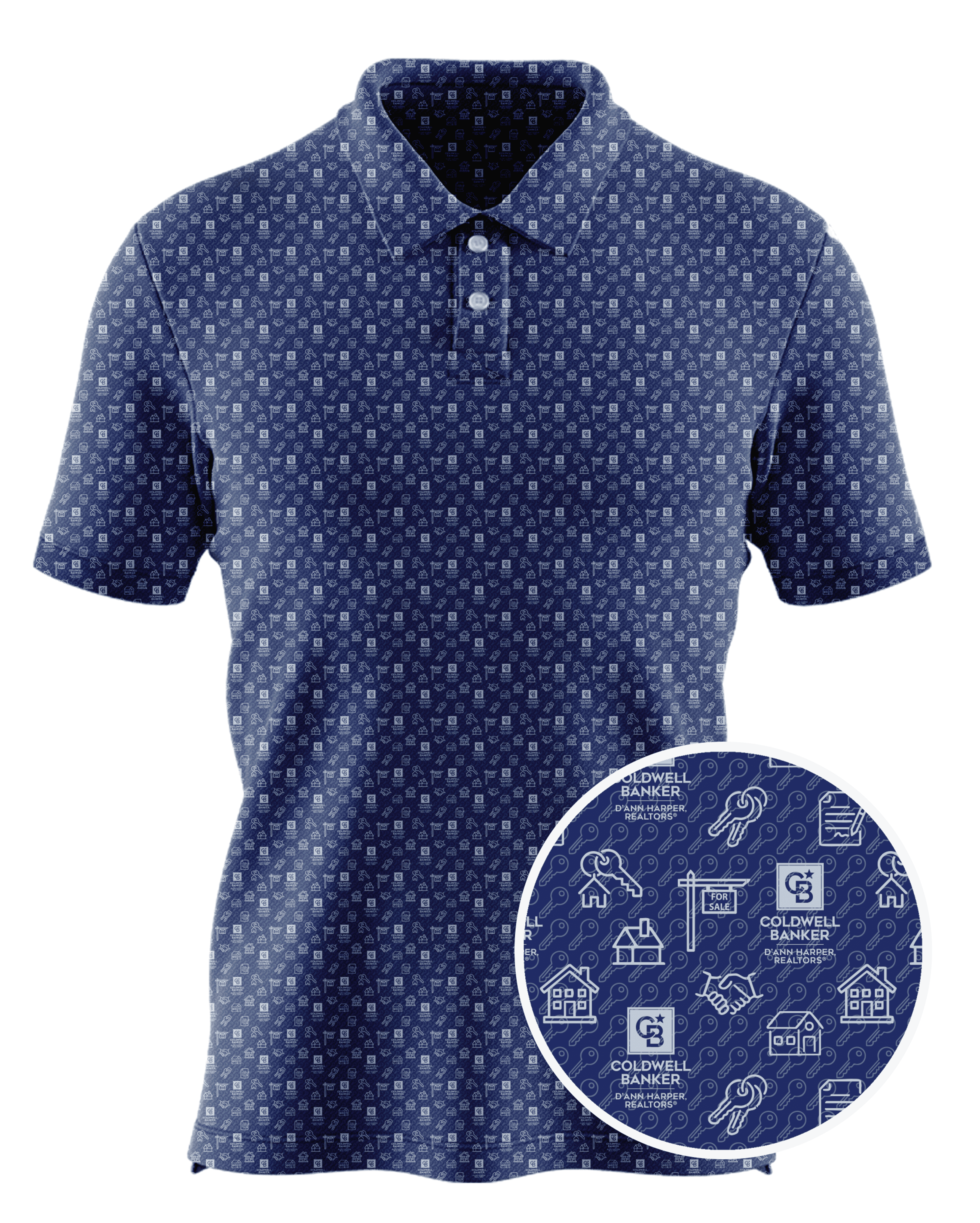 Coldwell Banker D'Ann Harper, REALTORS custom all-over print polo