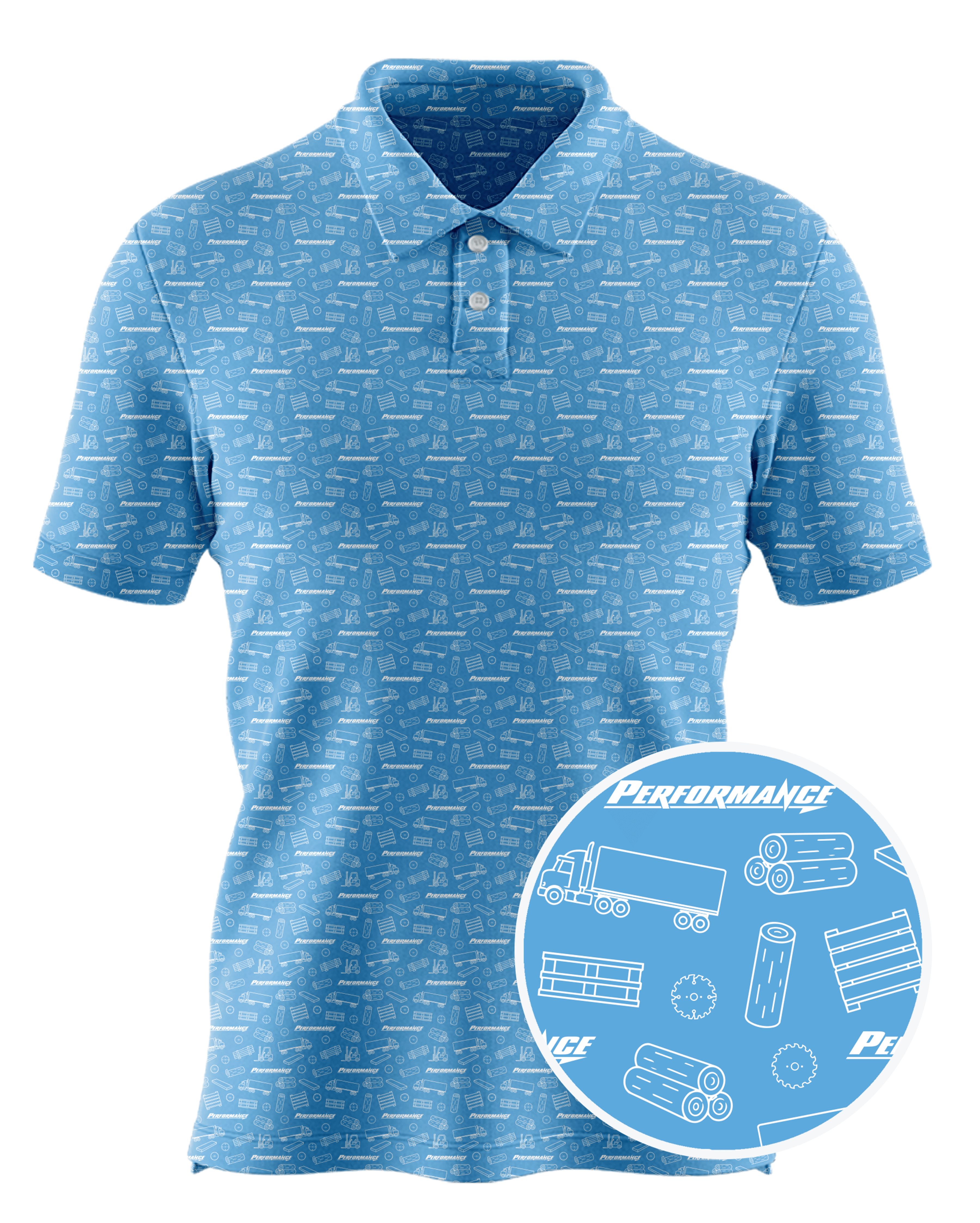 Performance Pallet LLC custom all-over print polo
