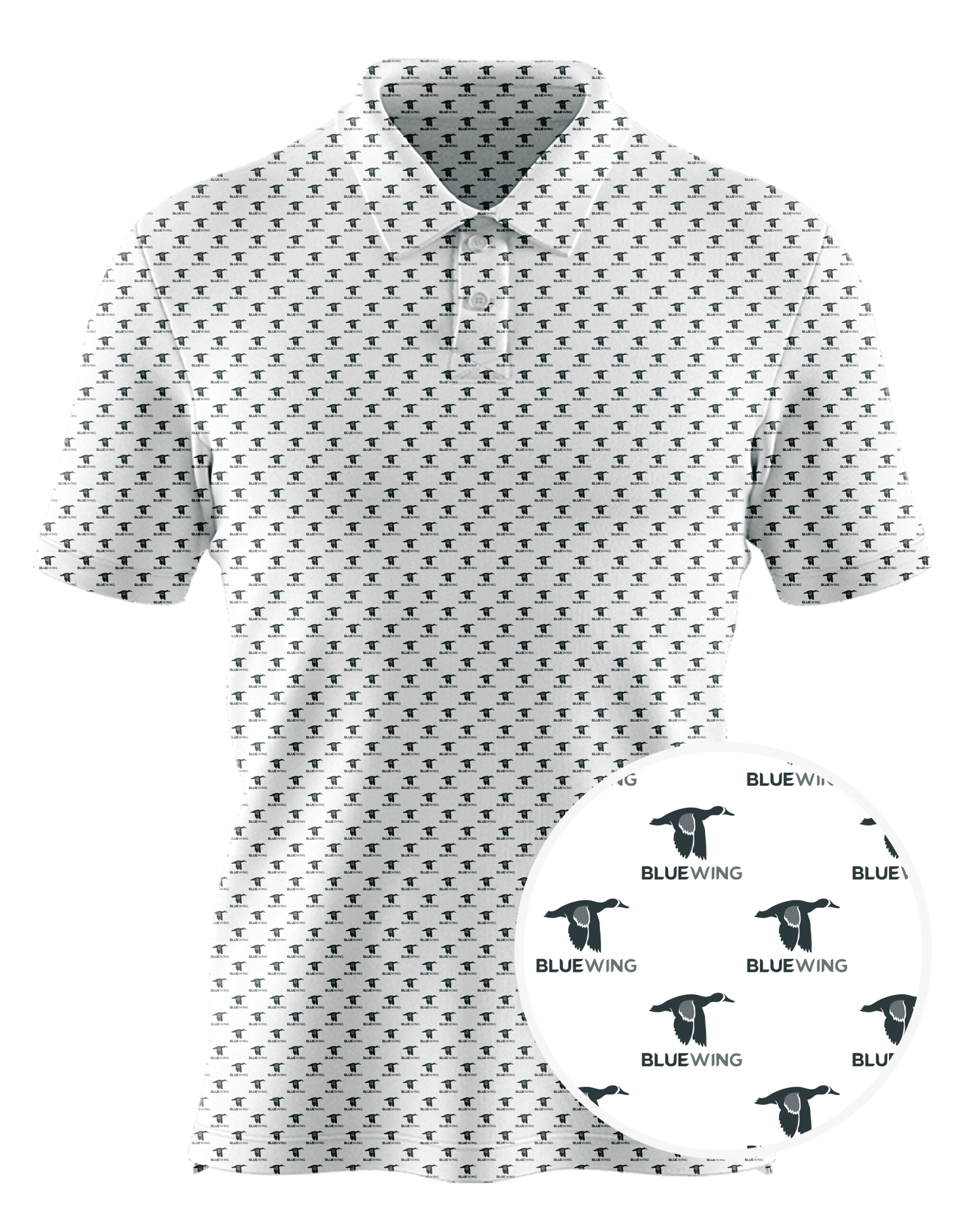 Blue Wing Municipal Contractors LLC custom all-over print polo